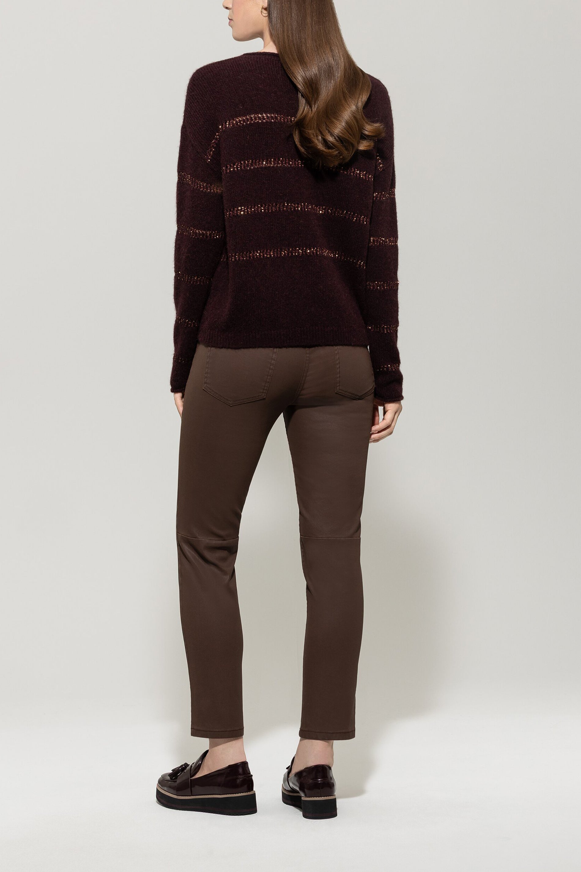 Tapered-Pants in Leder-Optik