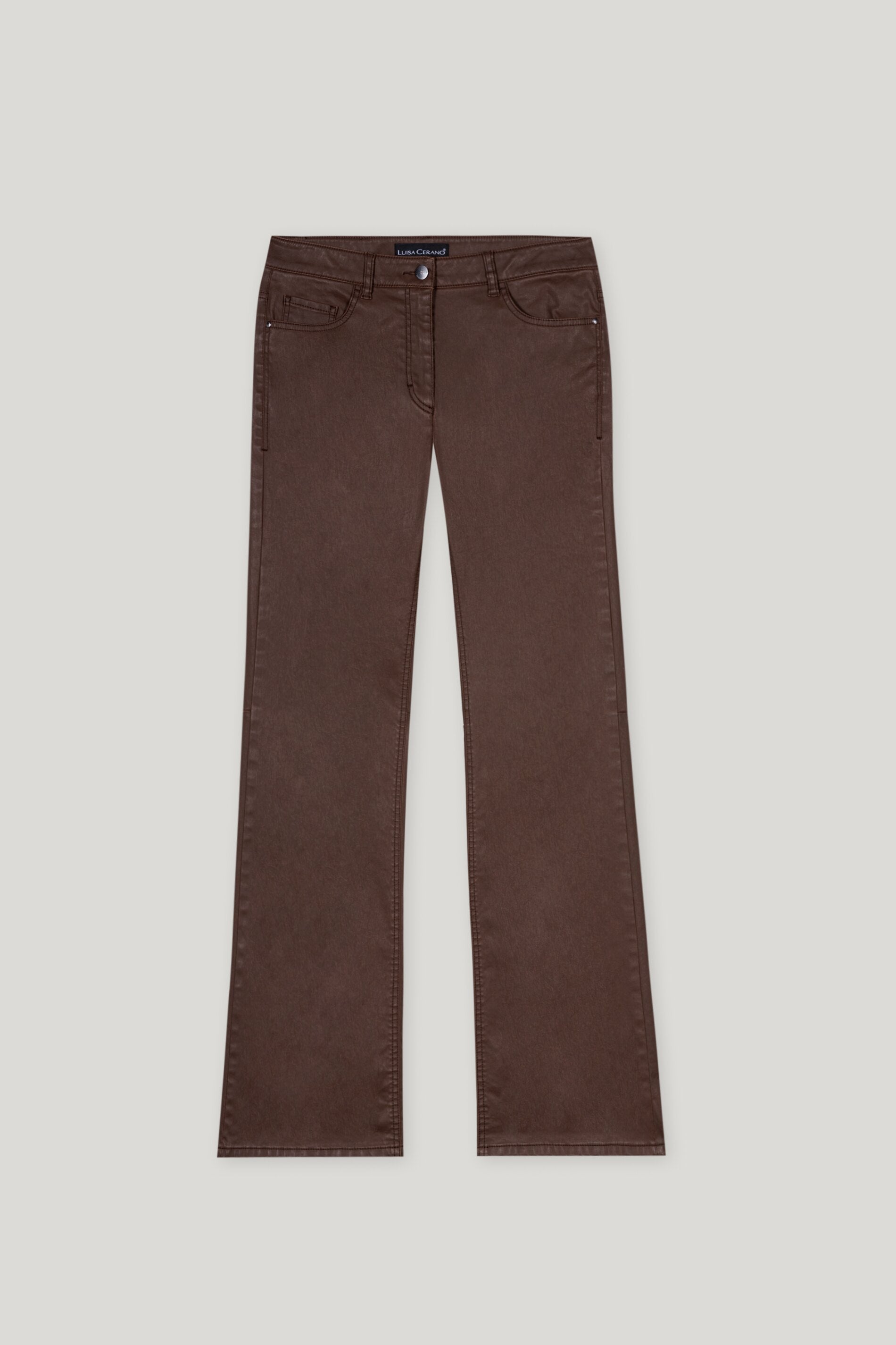 Flared-Pants in Leder-Optik