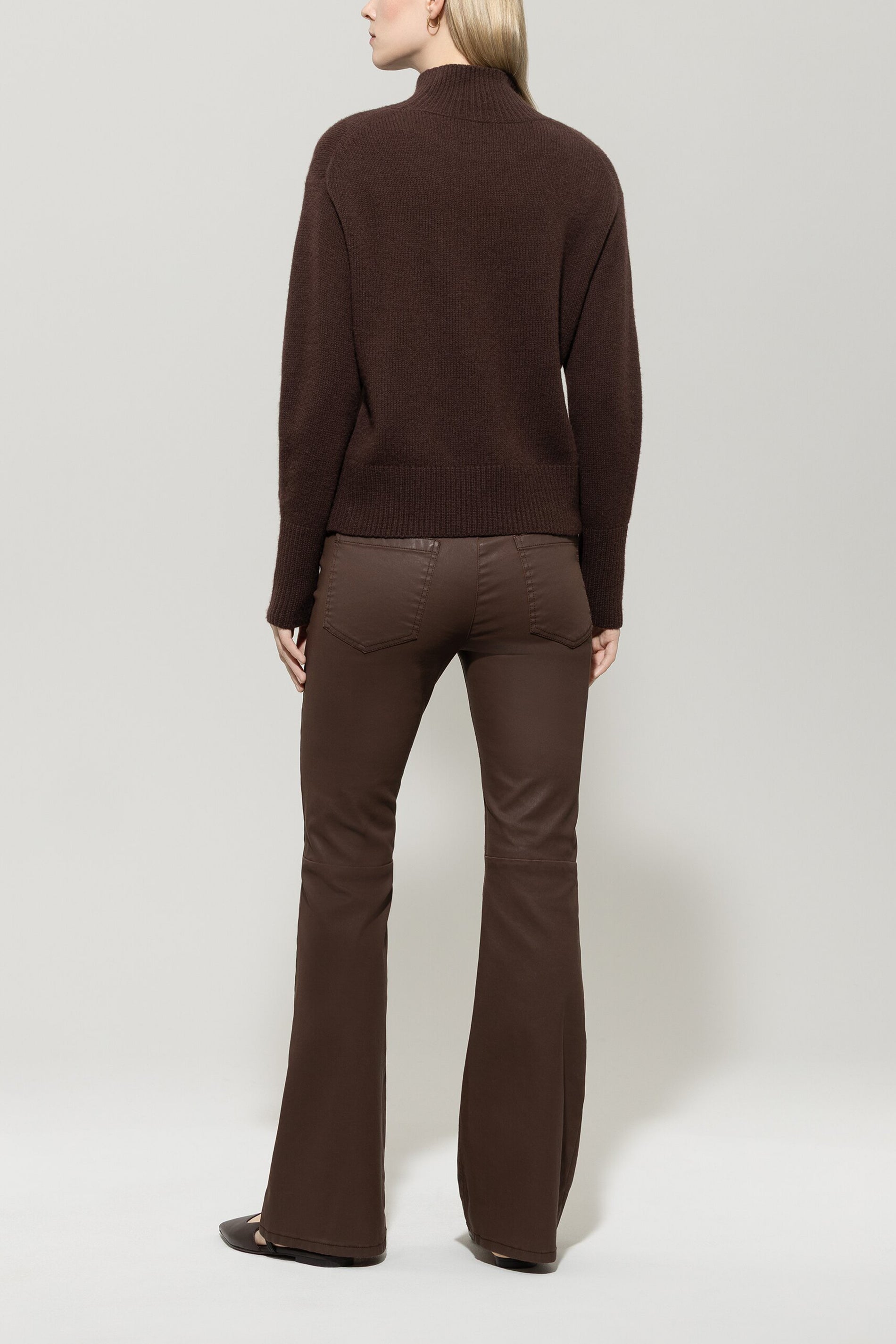 Flared-Pants in Leder-Optik
