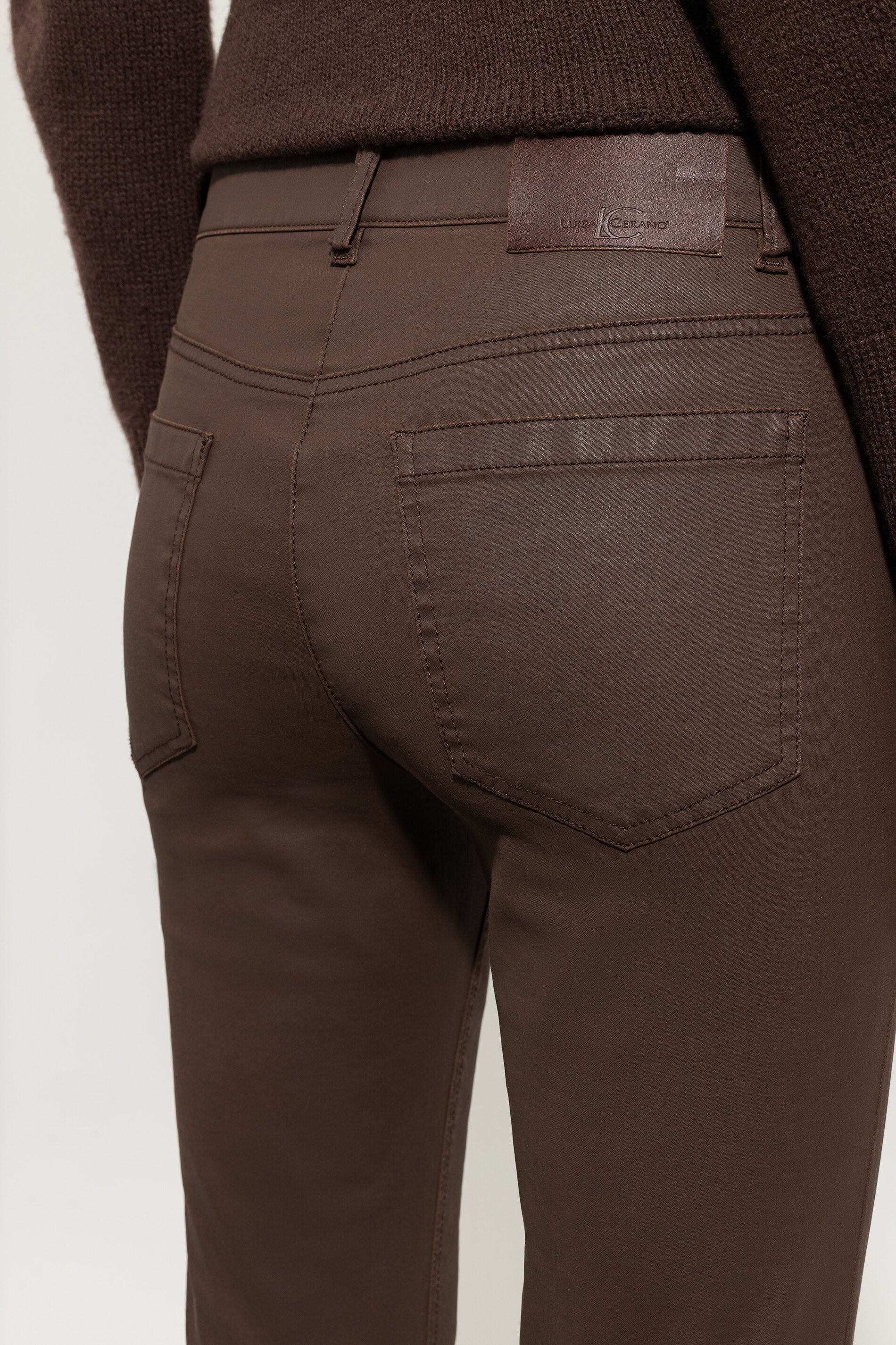 Flared-Pants in Leder-Optik