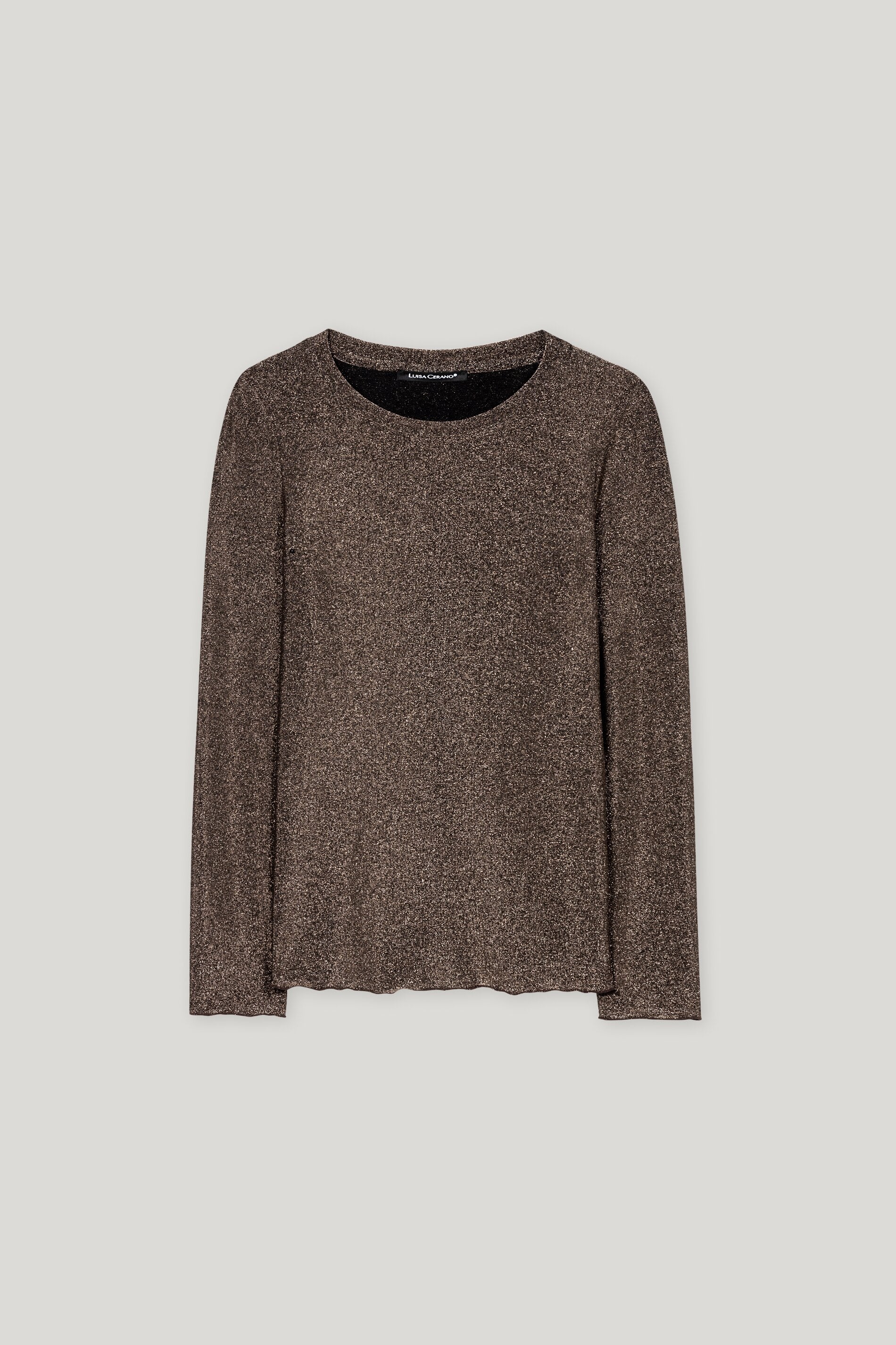 Langarm-Shirt mit Glanzeffekt