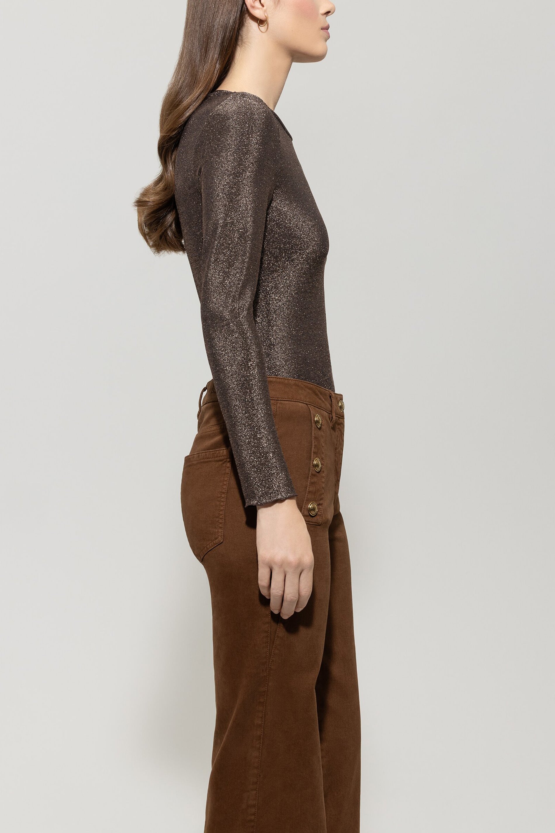 Langarm-Shirt mit Glanzeffekt