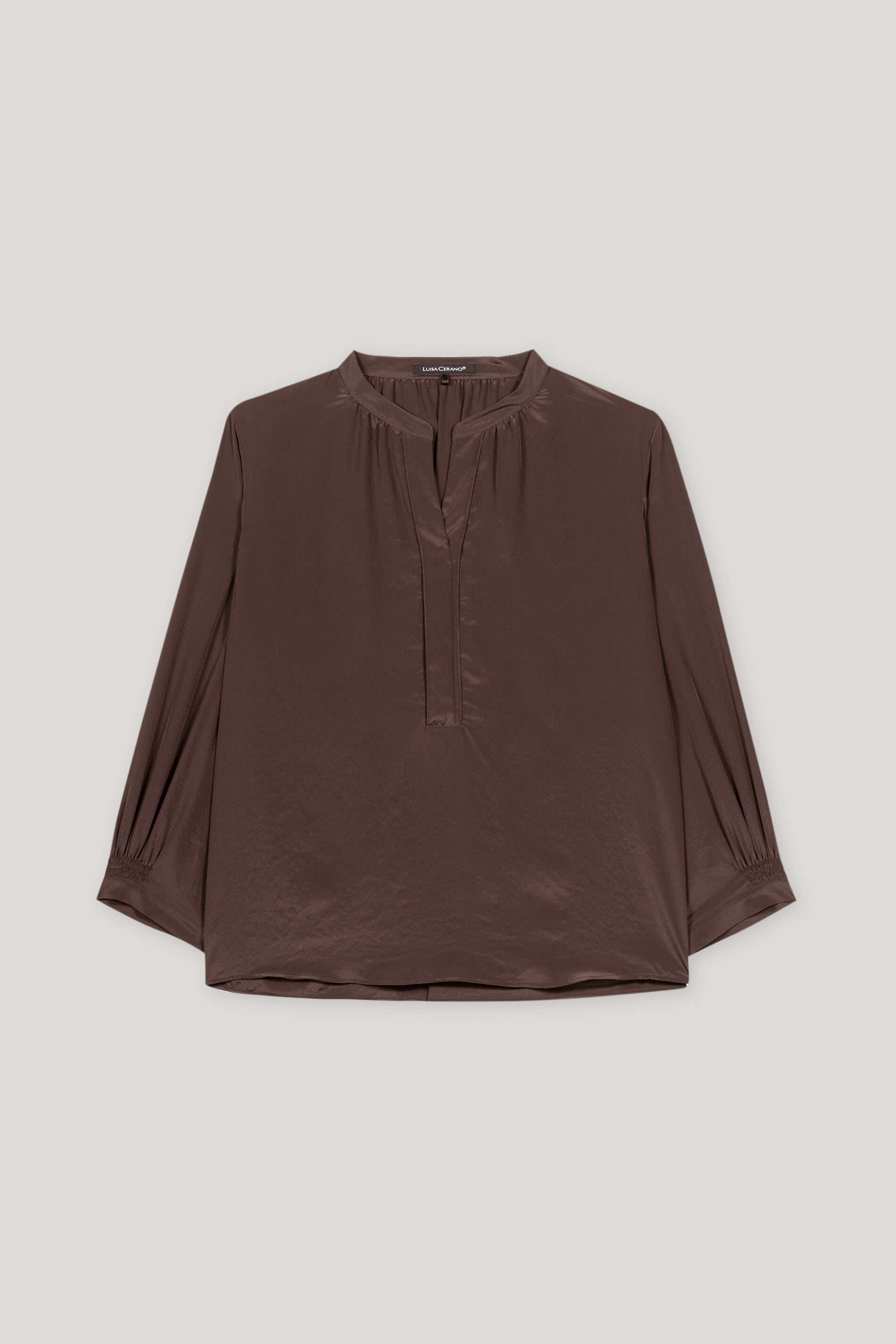 Bluse mit Smokdetail