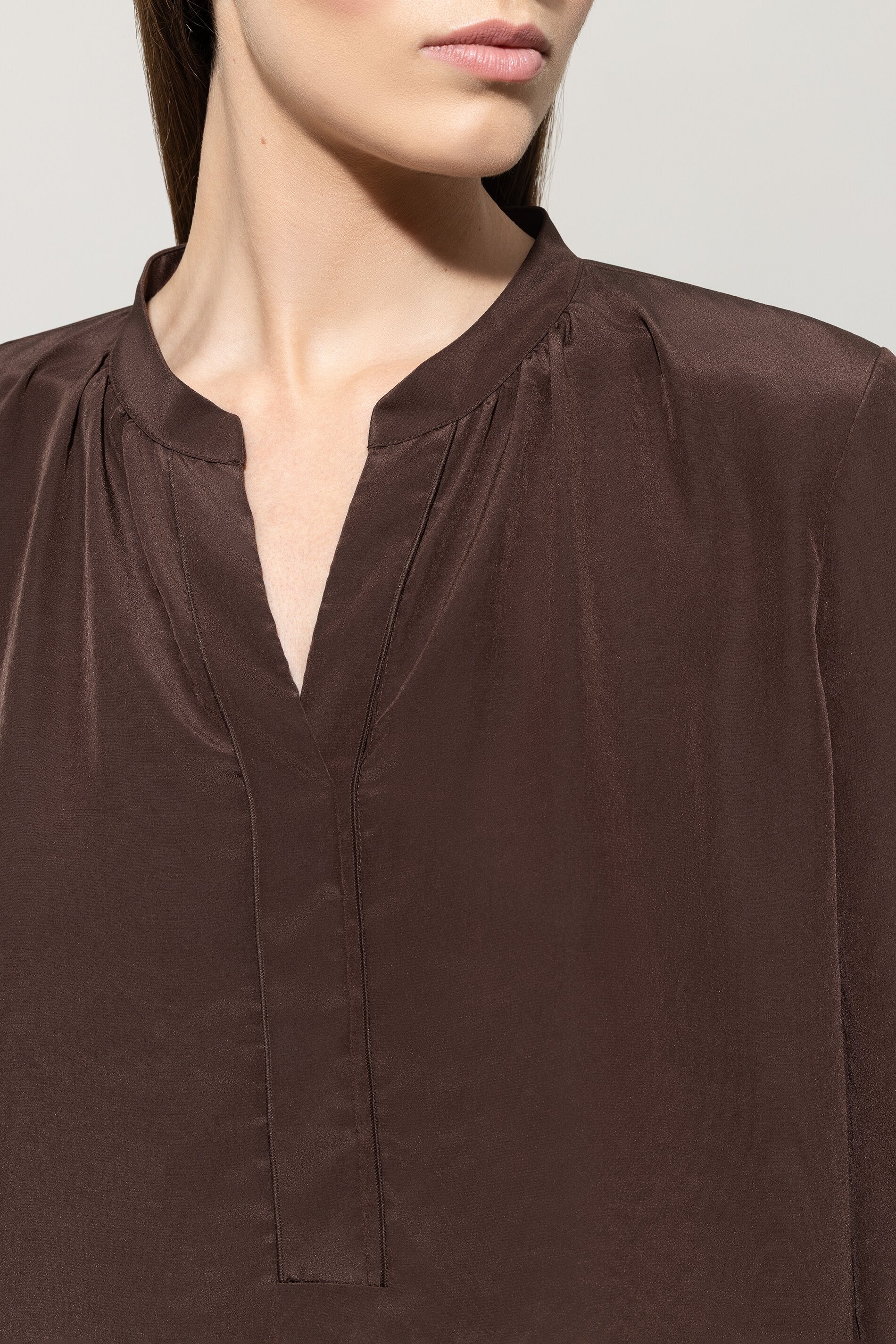 Bluse mit Smokdetail