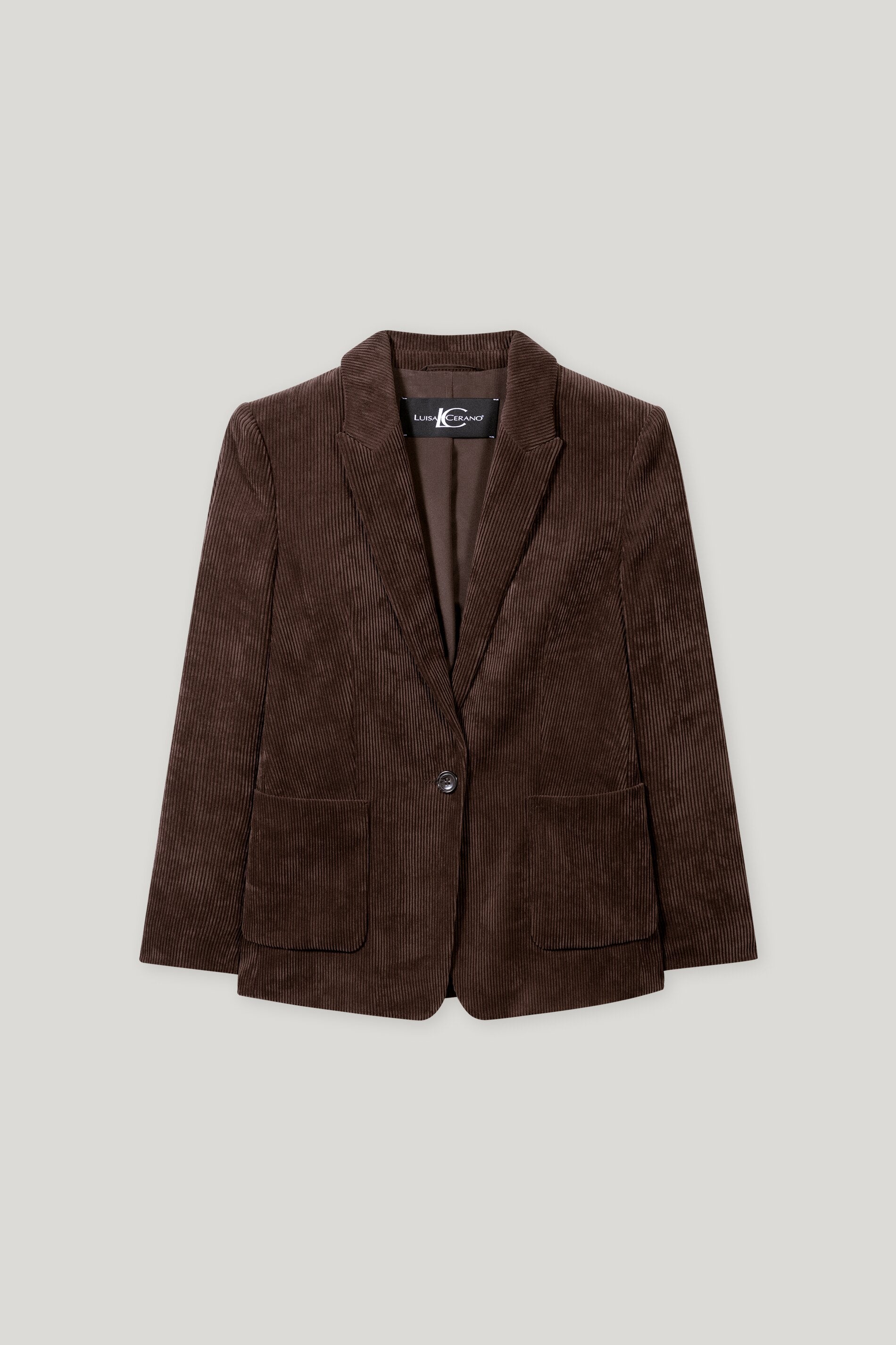 Cord-Ein-Knopf-Blazer