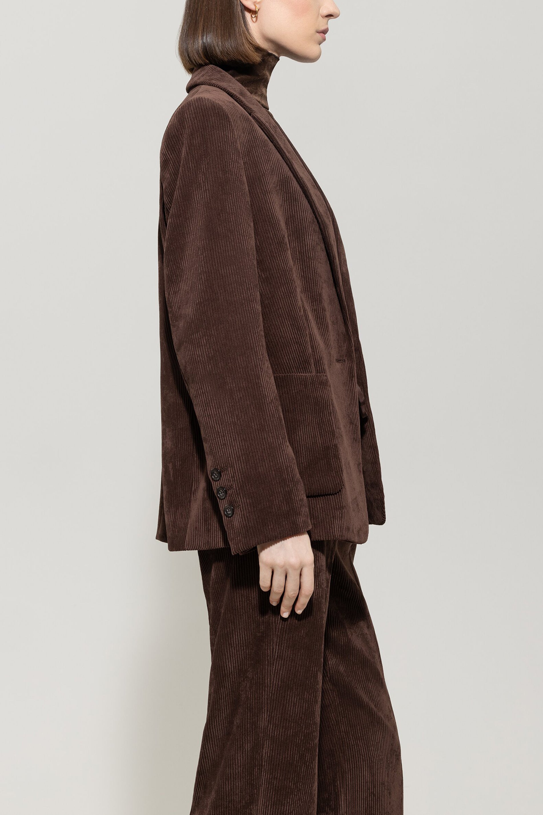Cord-Ein-Knopf-Blazer