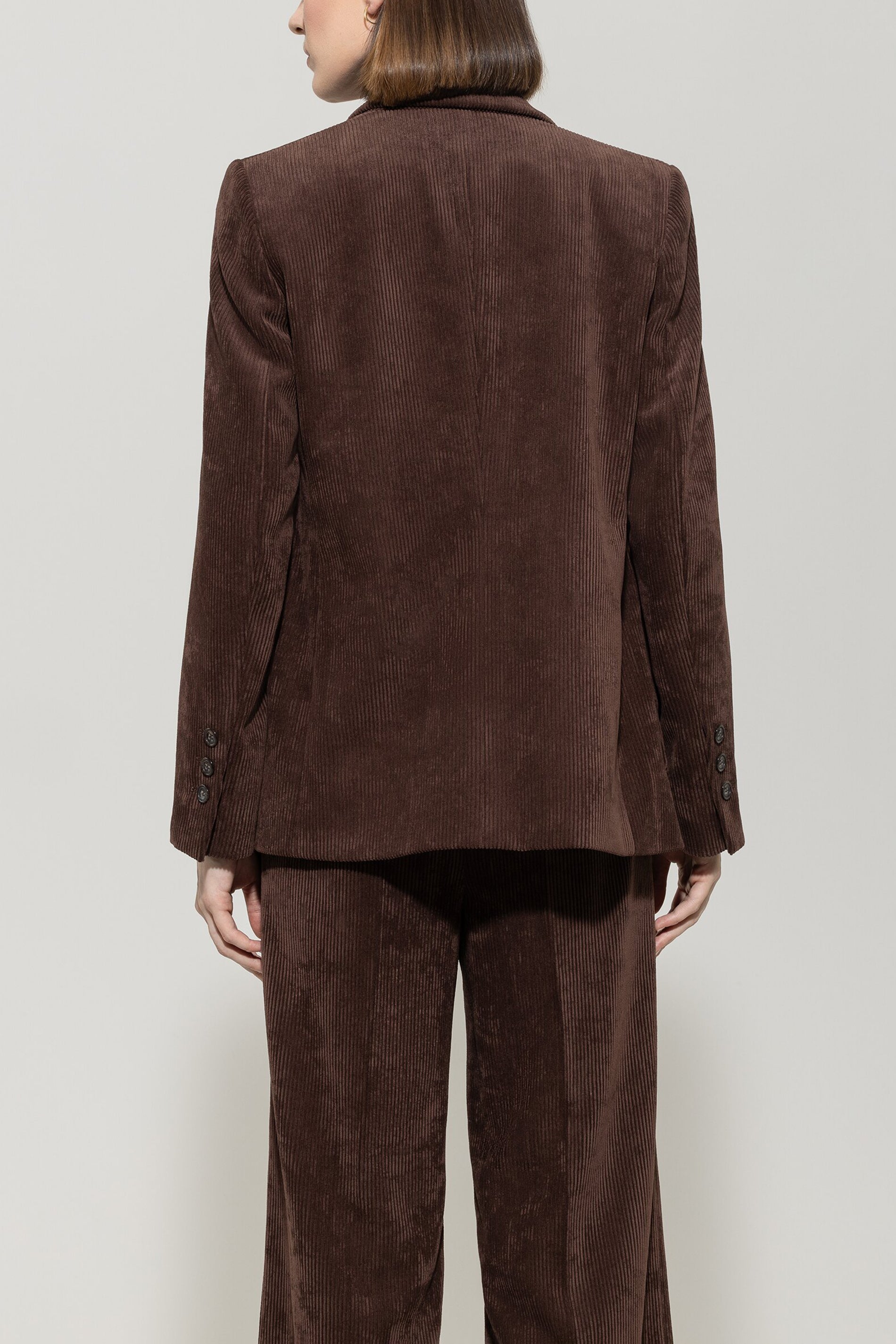 Cord-Ein-Knopf-Blazer