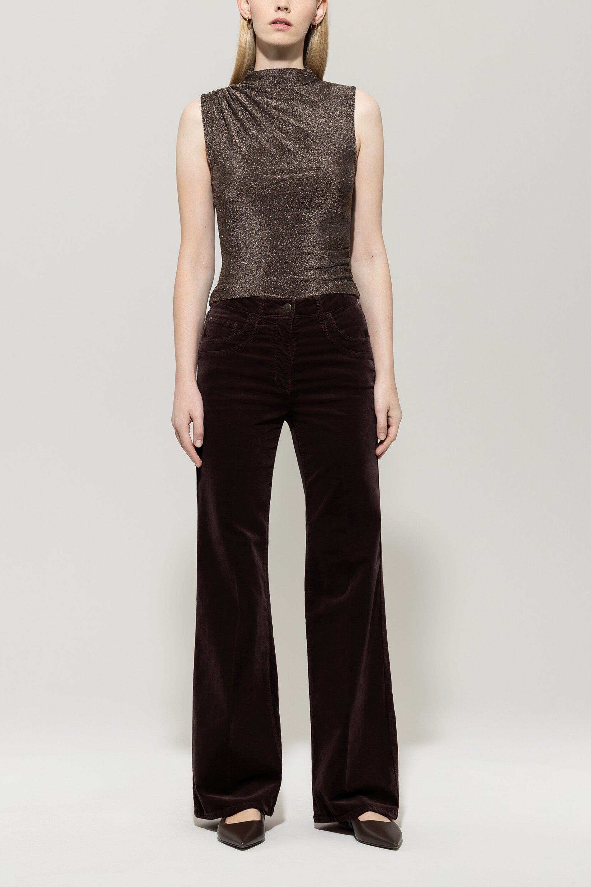 Bootcut-Samt-Pants