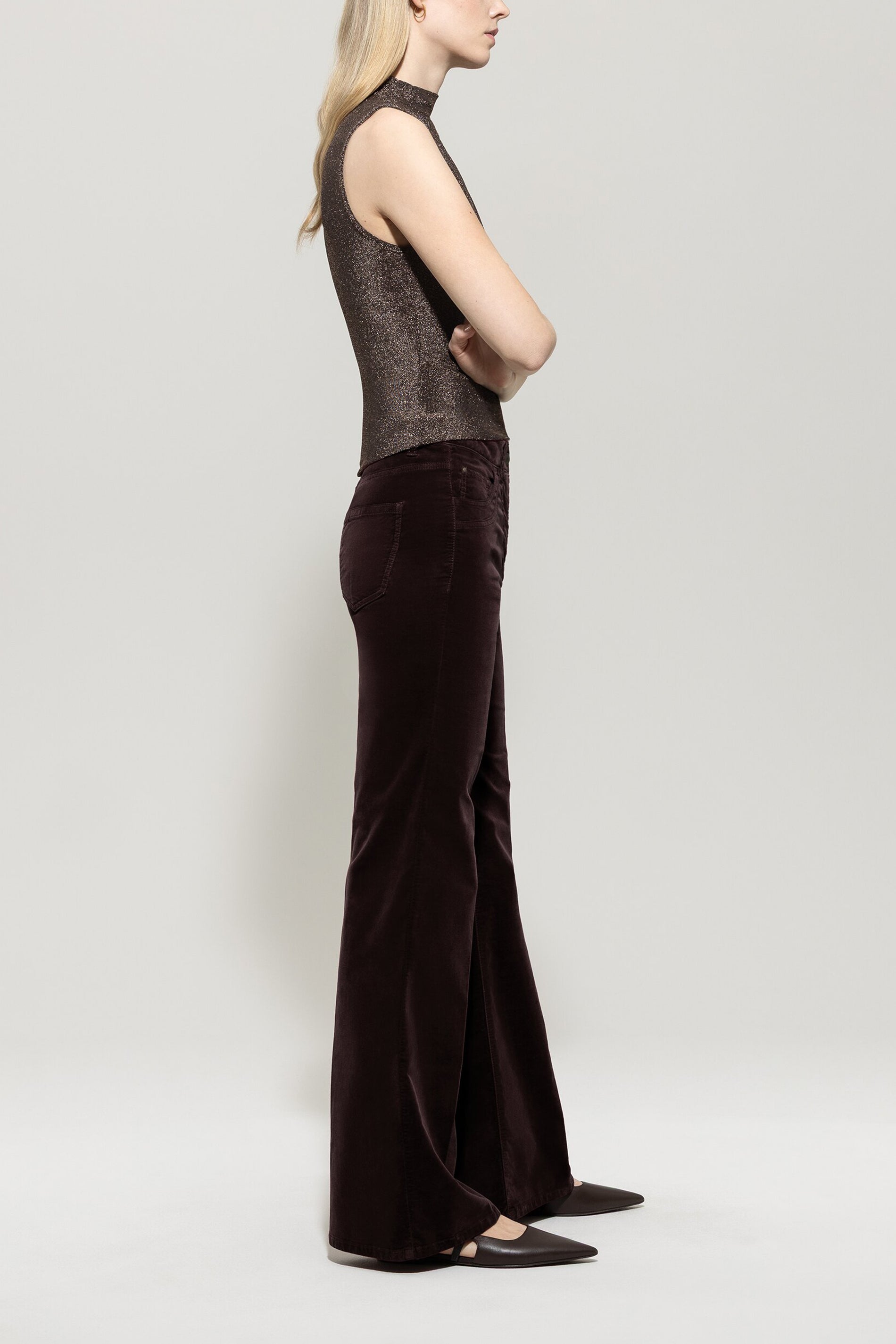 Bootcut-Samt-Pants