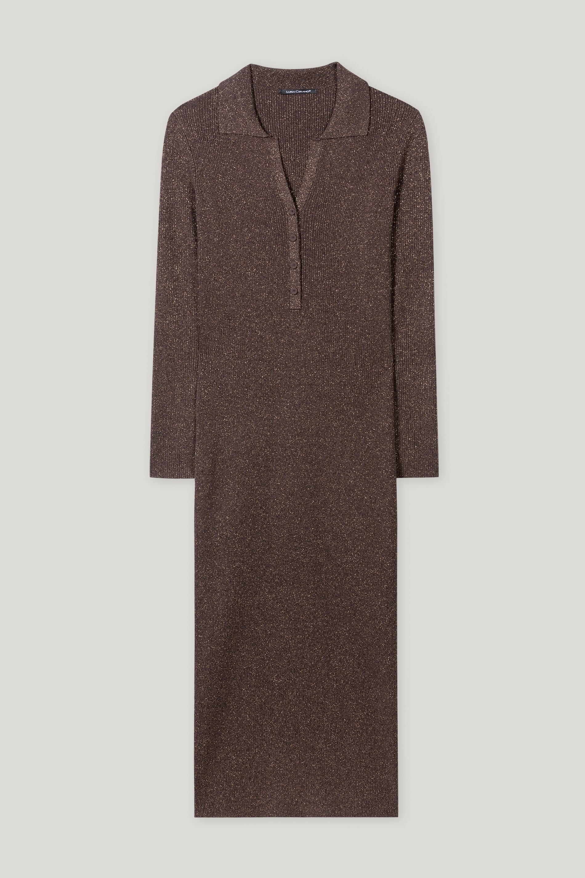 Langarm-Kleid aus Woll-Mix
