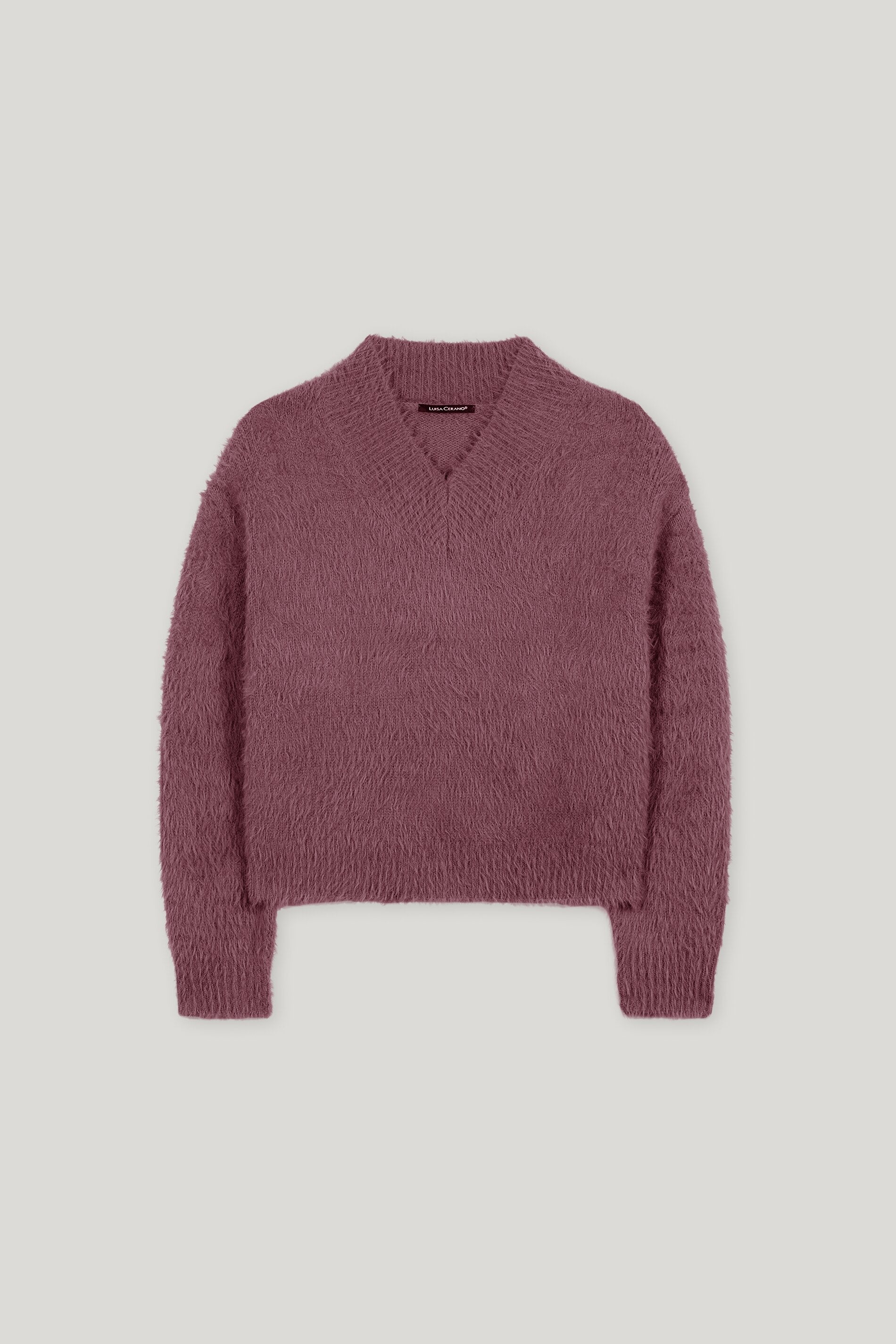 V-Pullover aus Woll-Mix