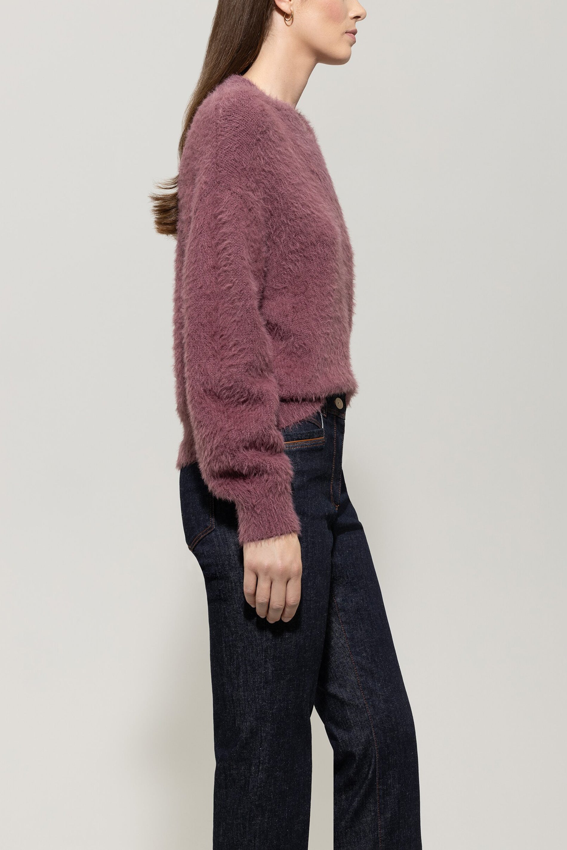 V-Pullover aus Woll-Mix