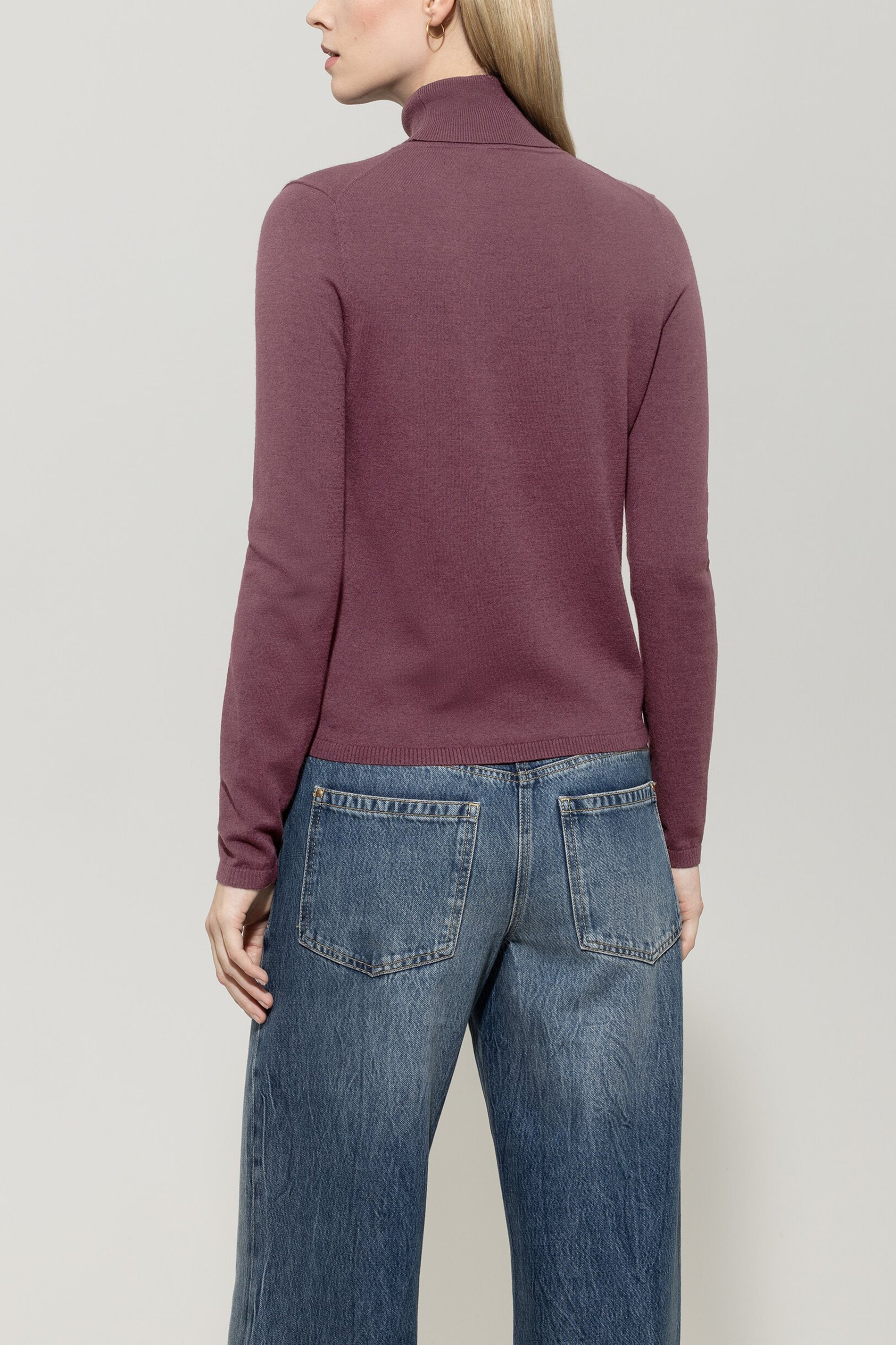 Rollkragen-Pulli aus Woll-Mix