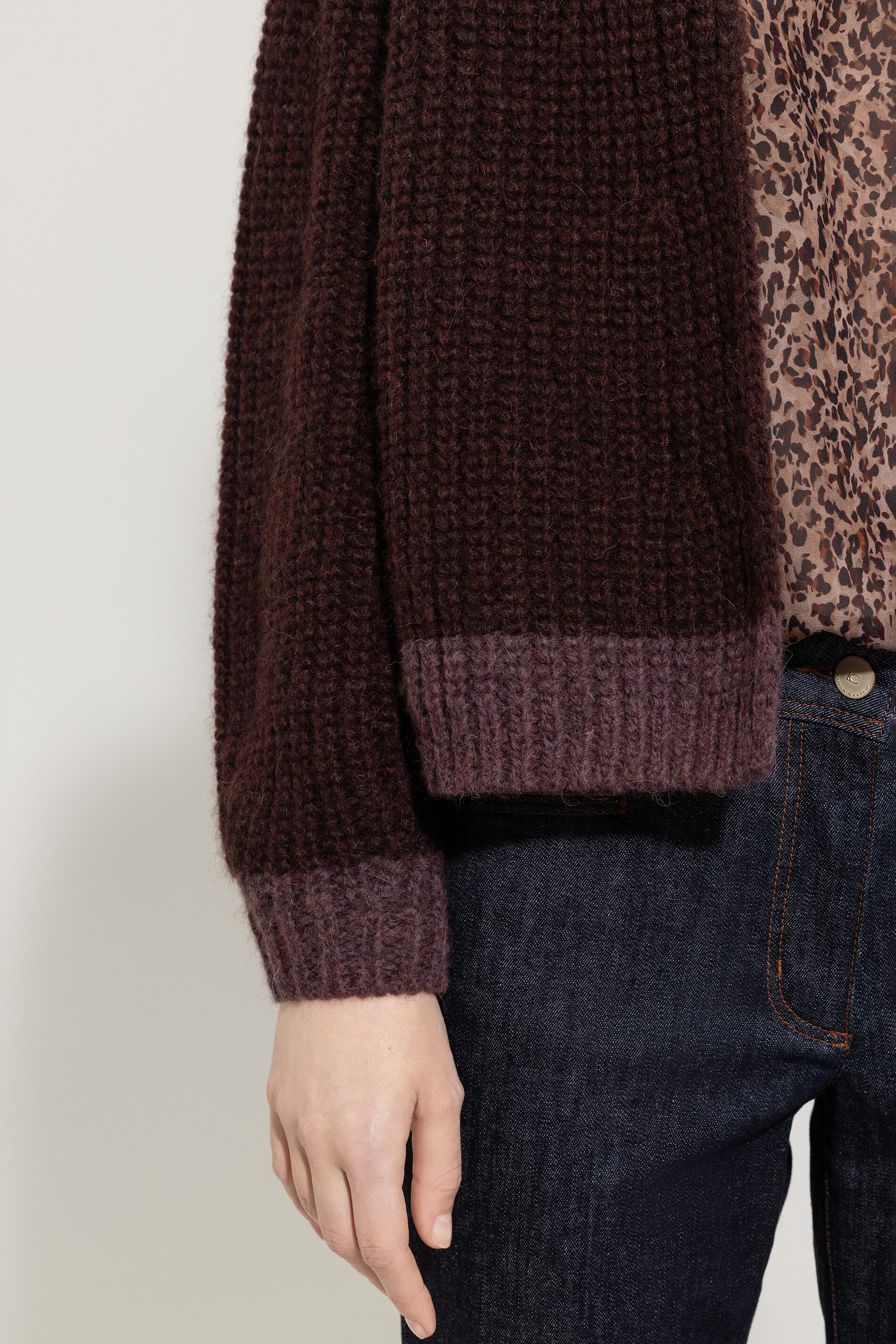 Cardigan mit Colour-Block