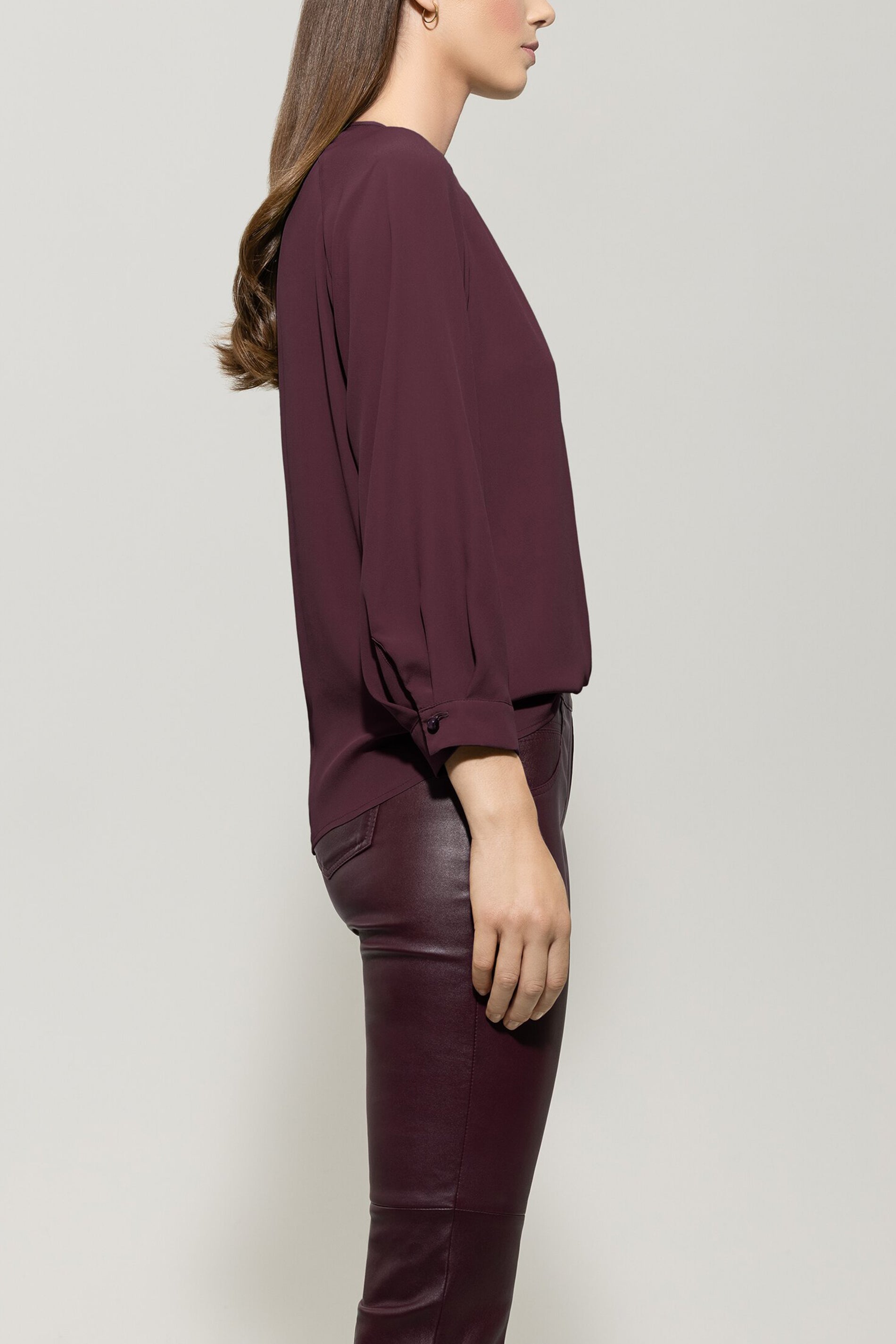 Blusenshirt aus Seiden-Mix
