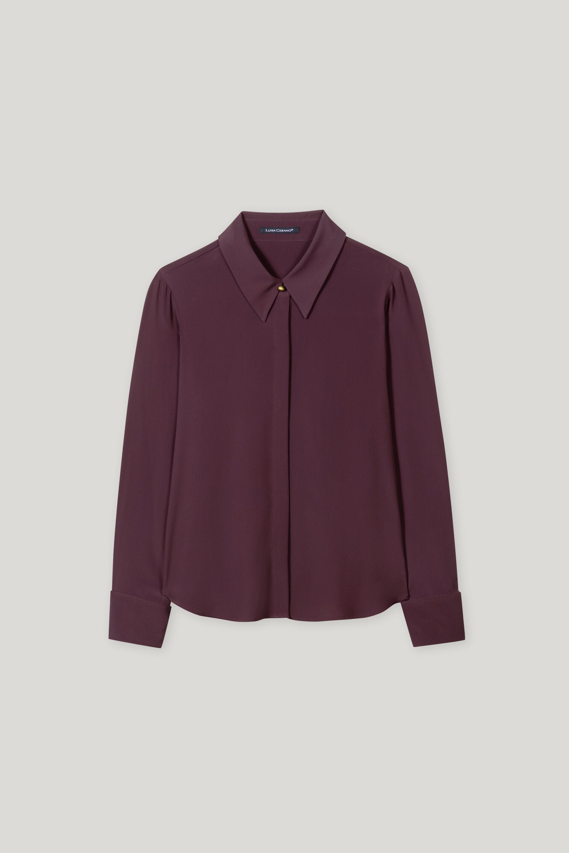 Hemdbluse aus Seiden-Mix