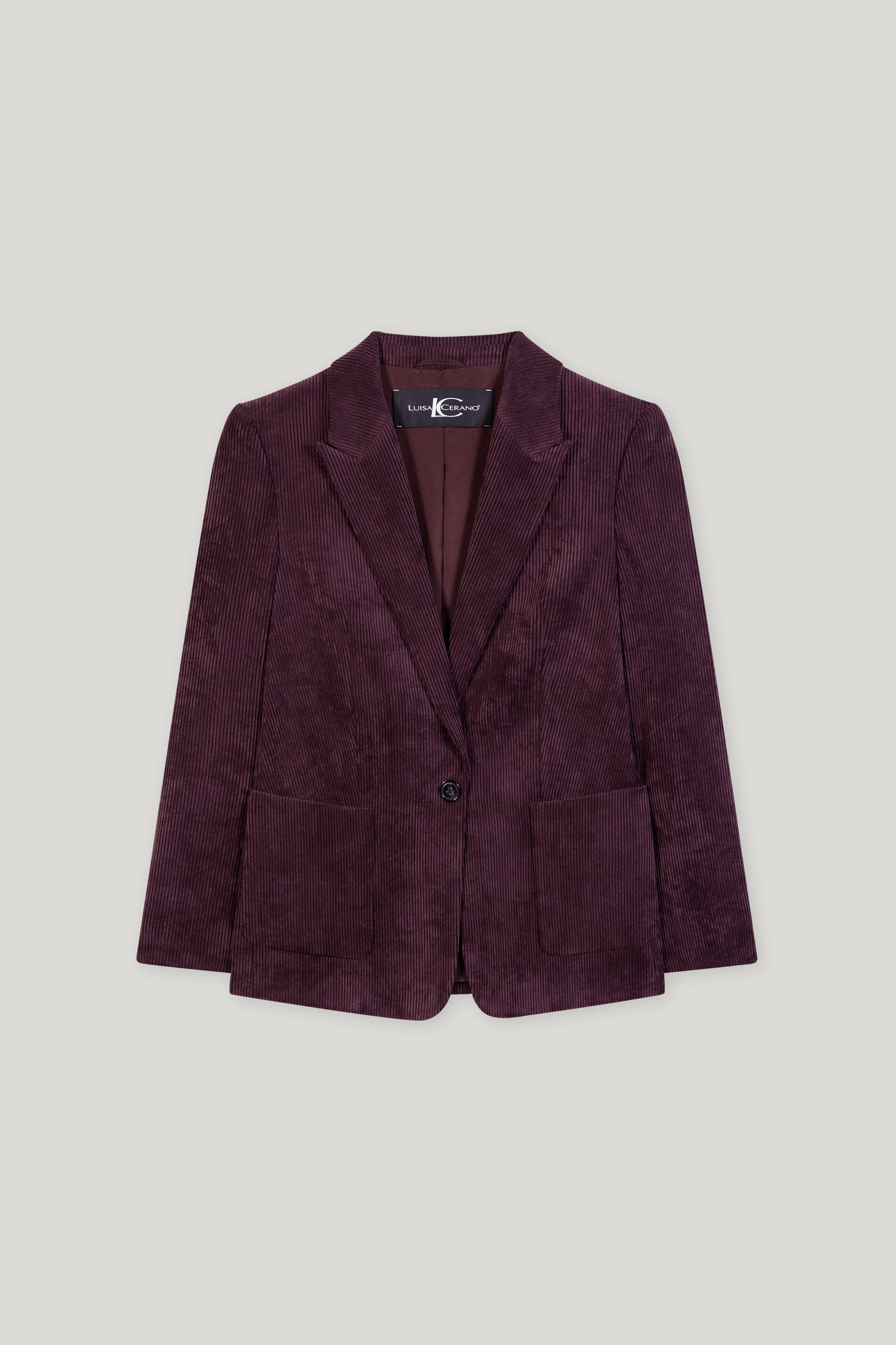 Cord-Ein-Knopf-Blazer