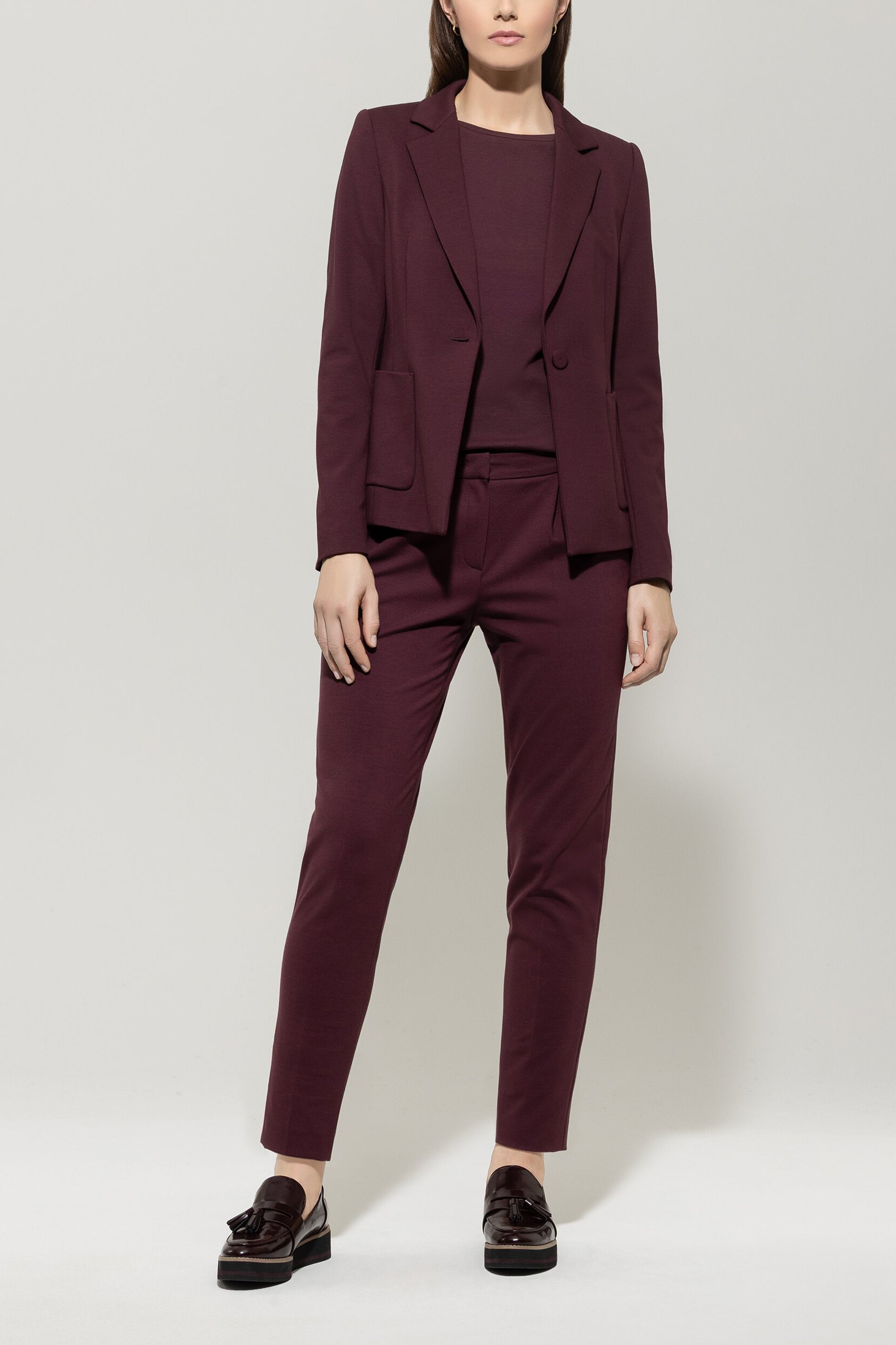 Tapered-Pants aus Punto-Milano