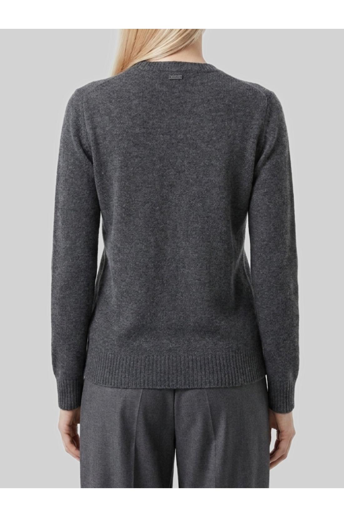 Max Mara-OUTLET-SALE-Lume sweater in dark grey cashmere-ARCHIVIST