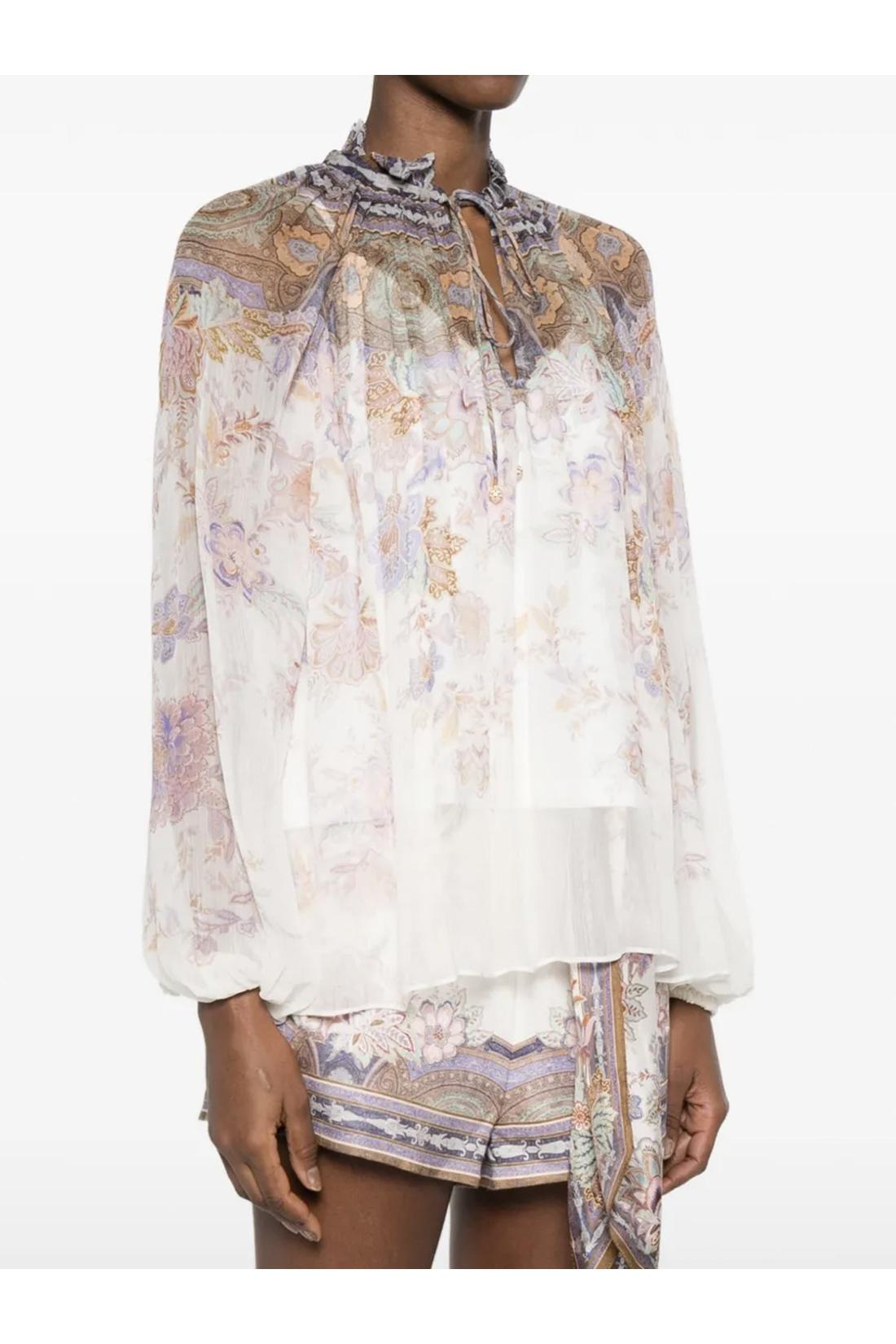 Zimmermann-OUTLET-SALE-Luna puff sleeve blouse-ARCHIVIST