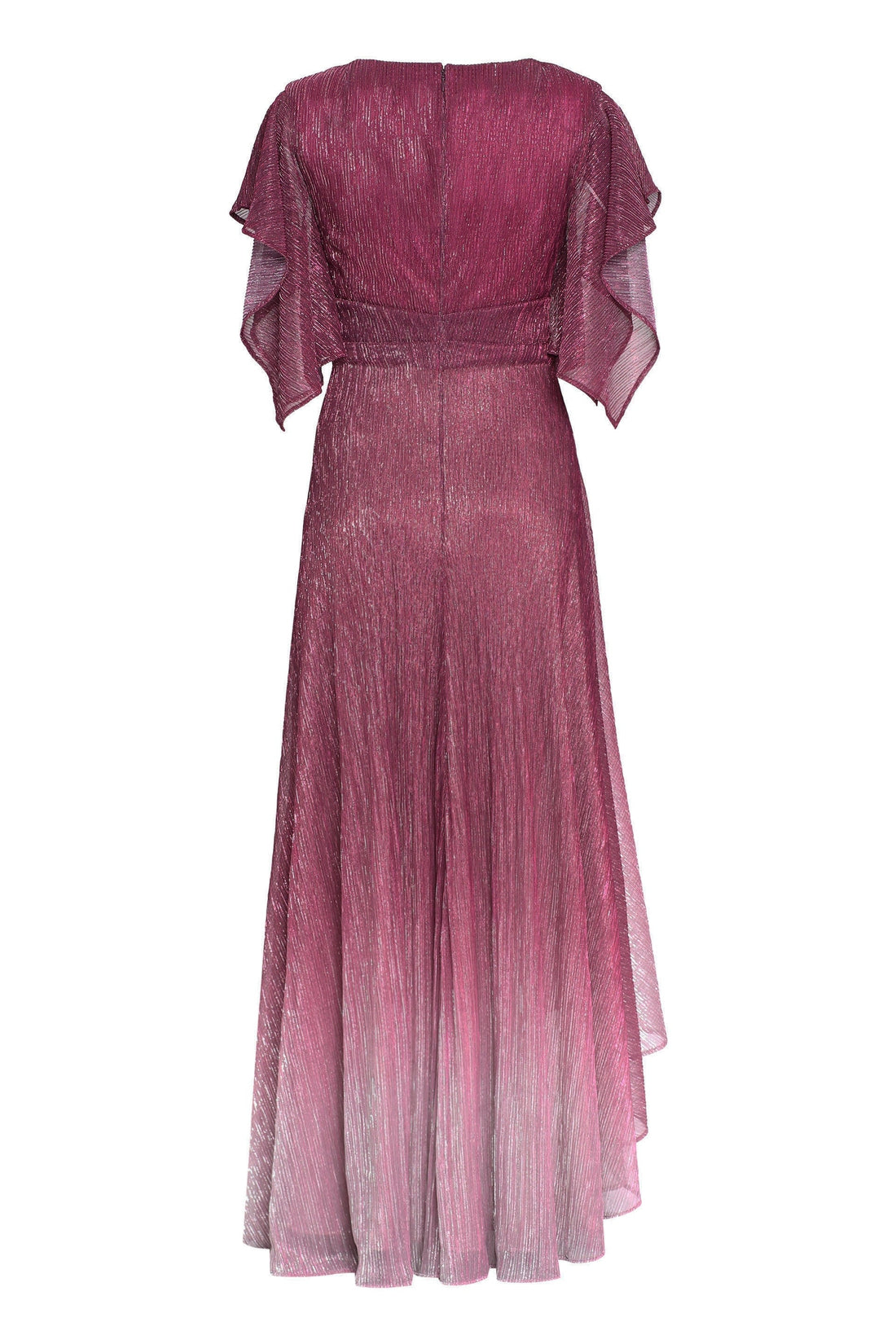 Talbot Runhof-OUTLET-SALE-Lurex draped dress-ARCHIVIST