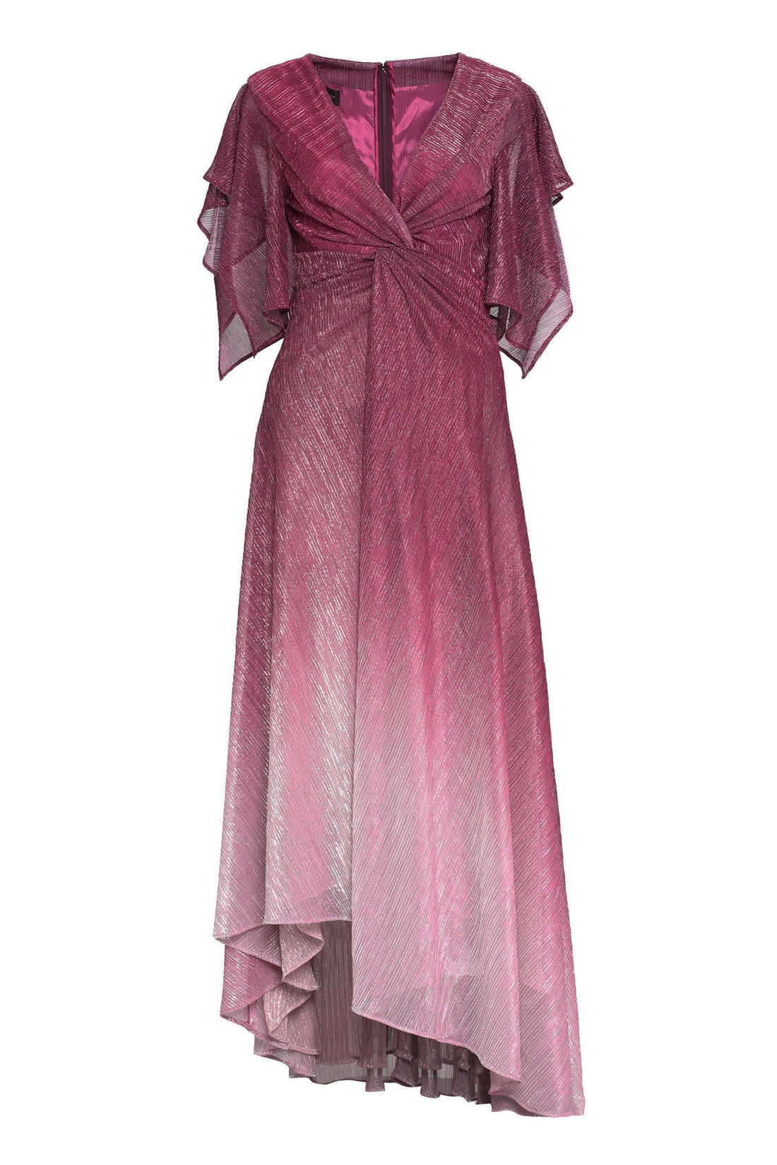 Talbot Runhof-OUTLET-SALE-Lurex draped dress-ARCHIVIST