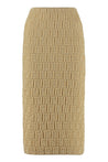 Fendi-OUTLET-SALE-Lurex knit sheath skirt-ARCHIVIST