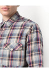 Isabel Marant-OUTLET-SALE-Lydian Cotton Linen Check Shirt-ARCHIVIST