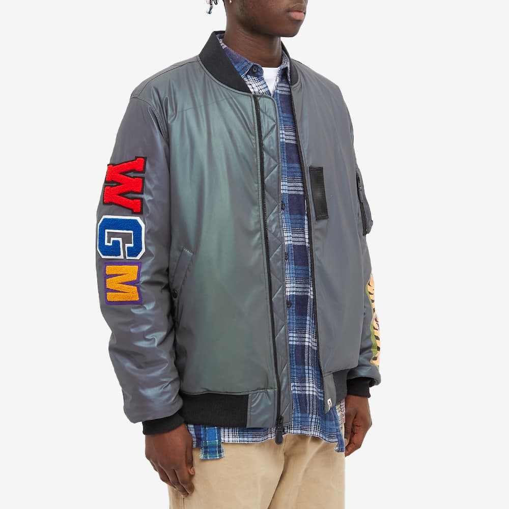 A Bathing Ape-OUTLET-SALE-MA-1 Aurora Shark Loose Fit Bomber Jacket-ARCHIVIST