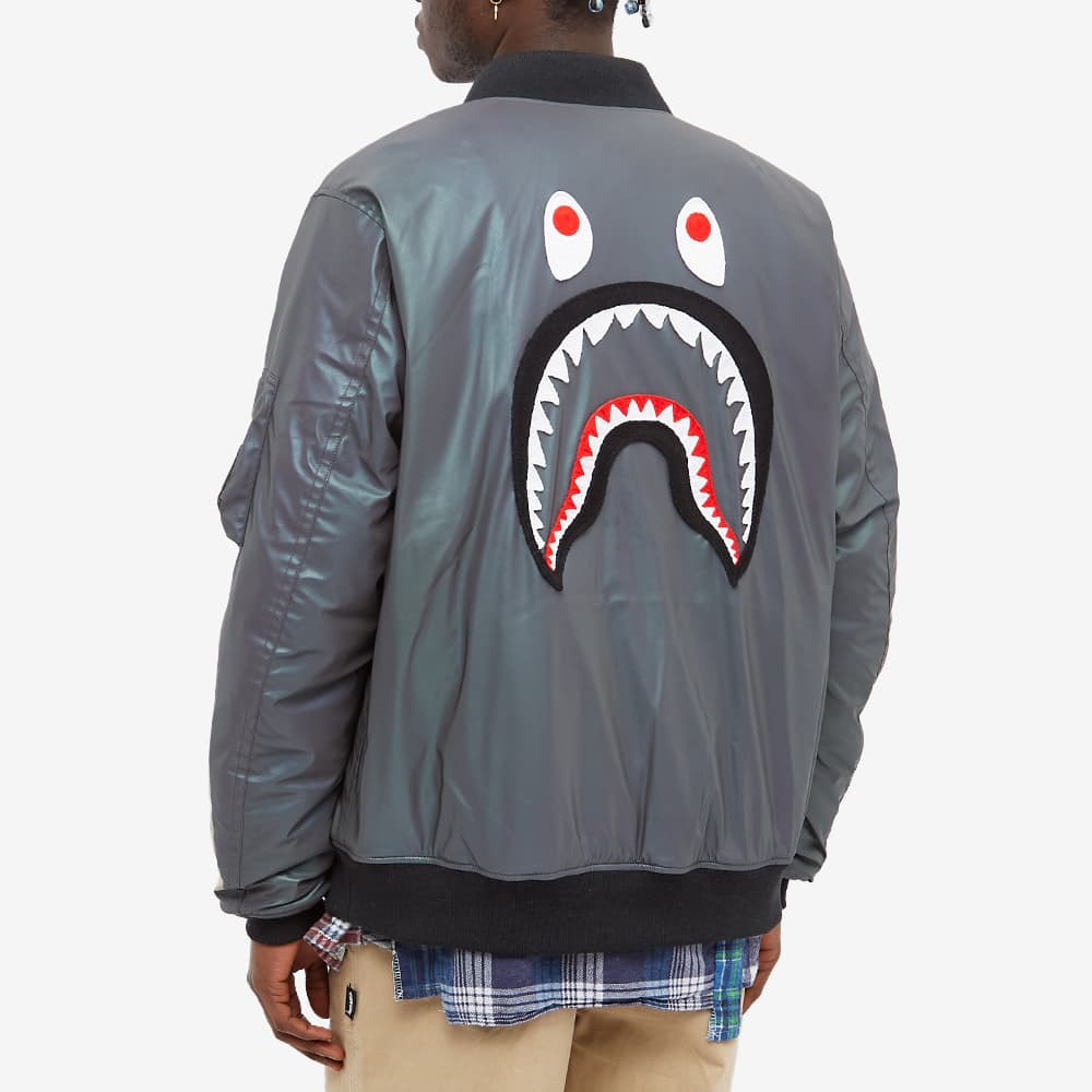 A Bathing Ape-OUTLET-SALE-MA-1 Aurora Shark Loose Fit Bomber Jacket-ARCHIVIST