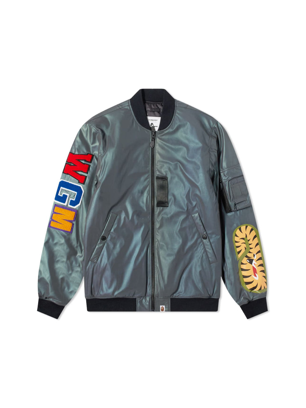 A Bathing Ape-OUTLET-SALE-MA-1 Aurora Shark Loose Fit Bomber Jacket-ARCHIVIST