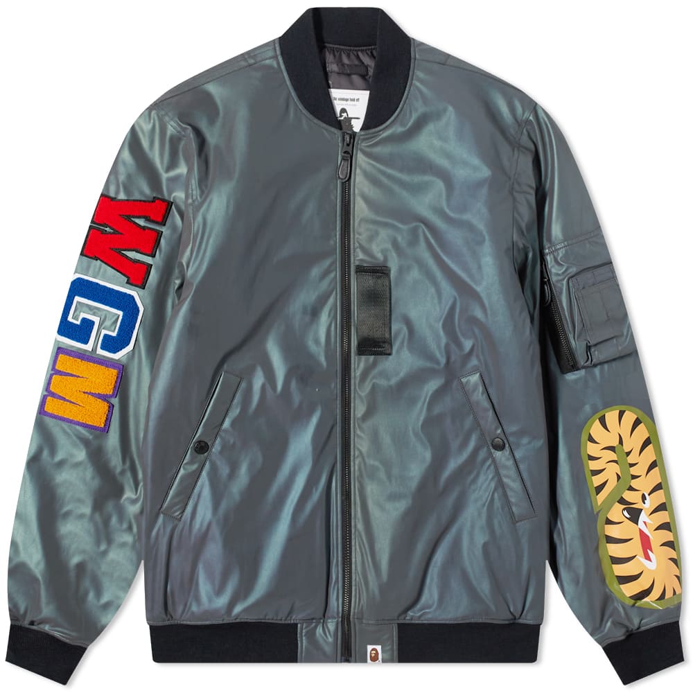 A Bathing Ape-OUTLET-SALE-MA-1 Aurora Shark Loose Fit Bomber Jacket-ARCHIVIST