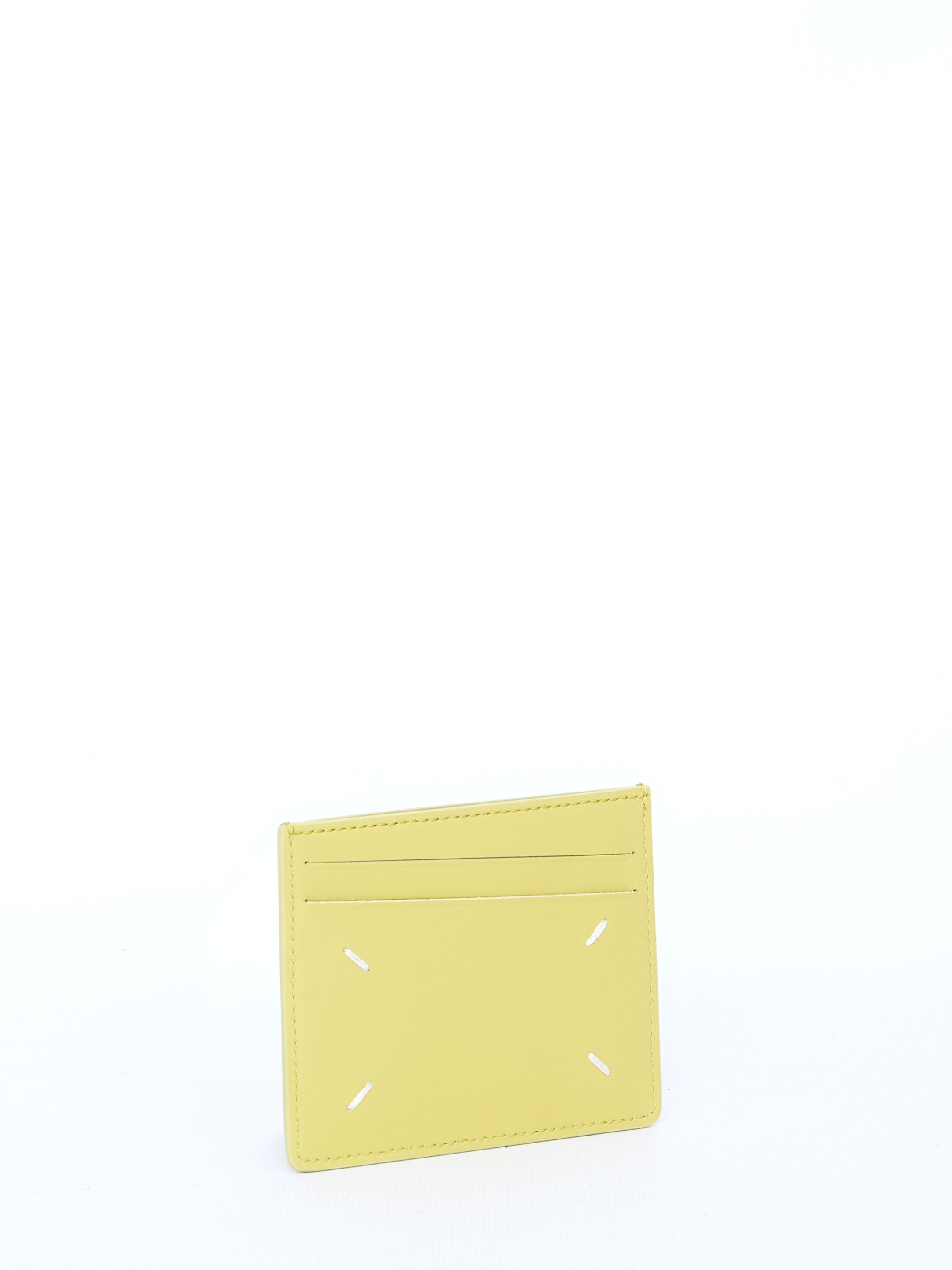 Lime leather cardholder