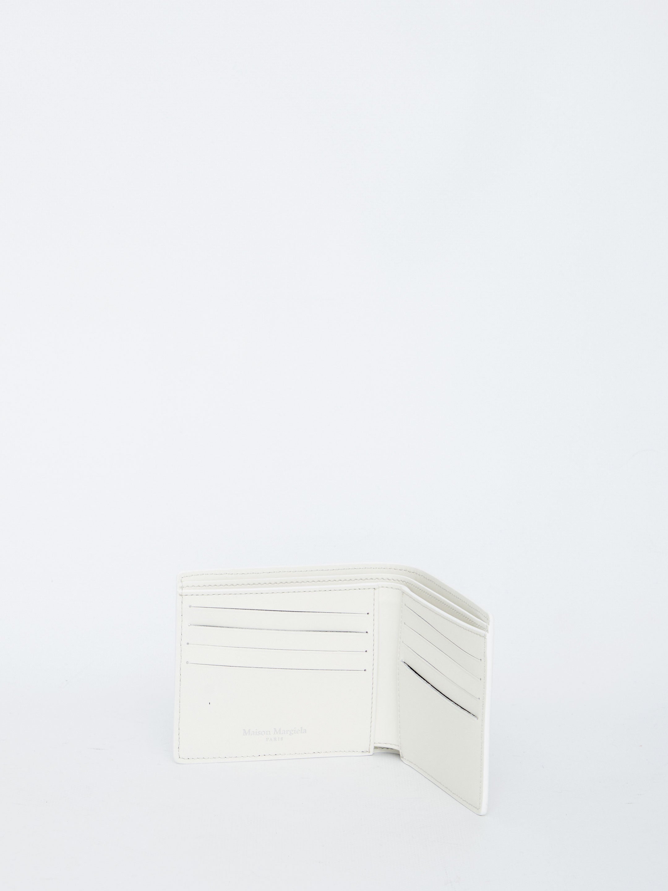 White bi-fold wallet