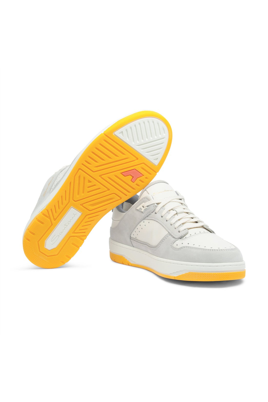 Men’s white and grey leather and nubuck Sneak-Air sneaker