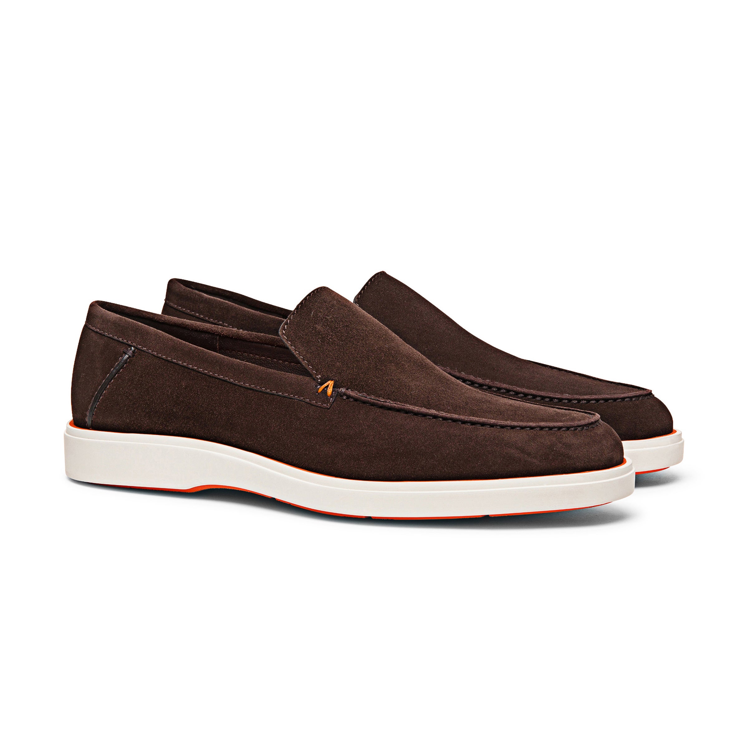 Men's brown suede loafers