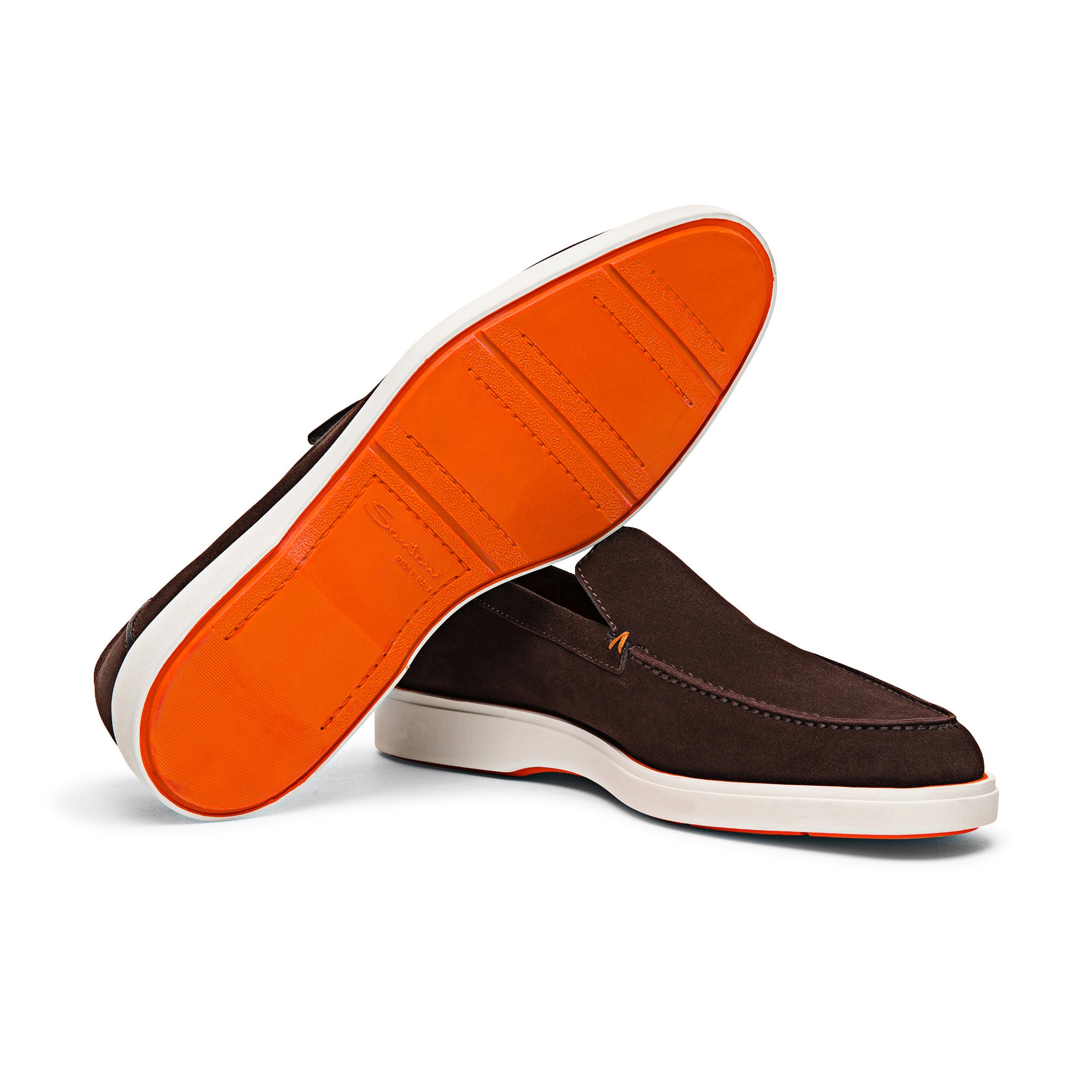 Men's brown suede loafers