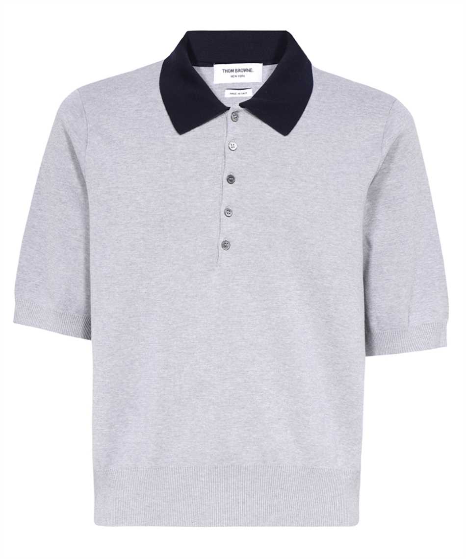 Knitted cotton polo shirt