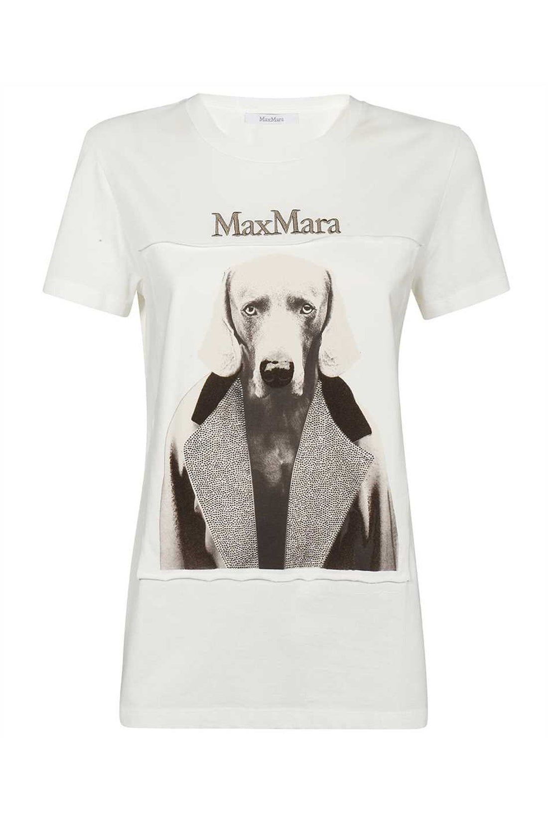 Max Mara-OUTLET-SALE-MMDog cotton T-shirt-ARCHIVIST