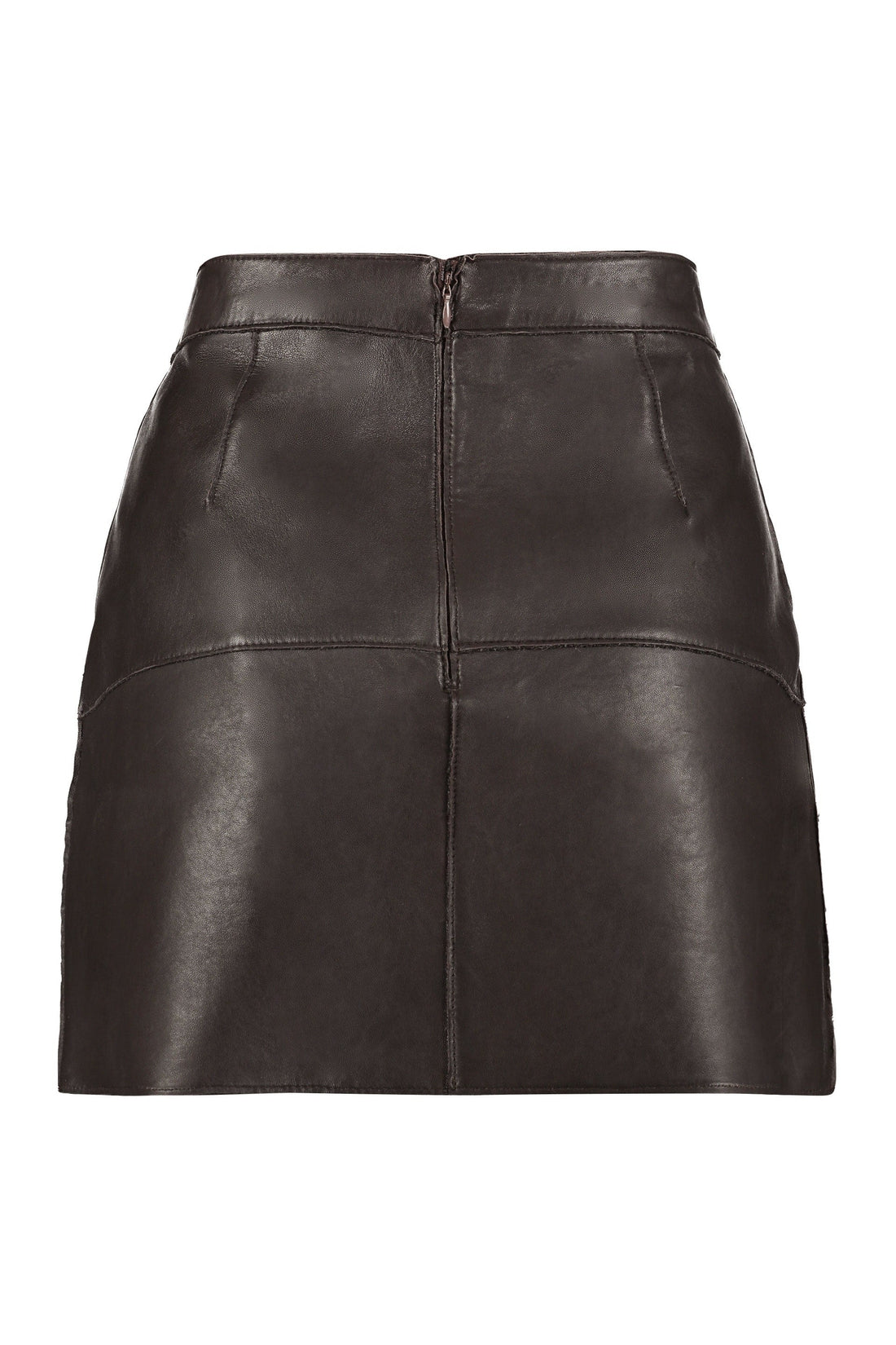Parosh-OUTLET-SALE-Maciockx leather mini skirt-ARCHIVIST