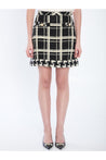 Valentino Garavani-OUTLET-SALE-Macro Check tweed mini skirt-ARCHIVIST