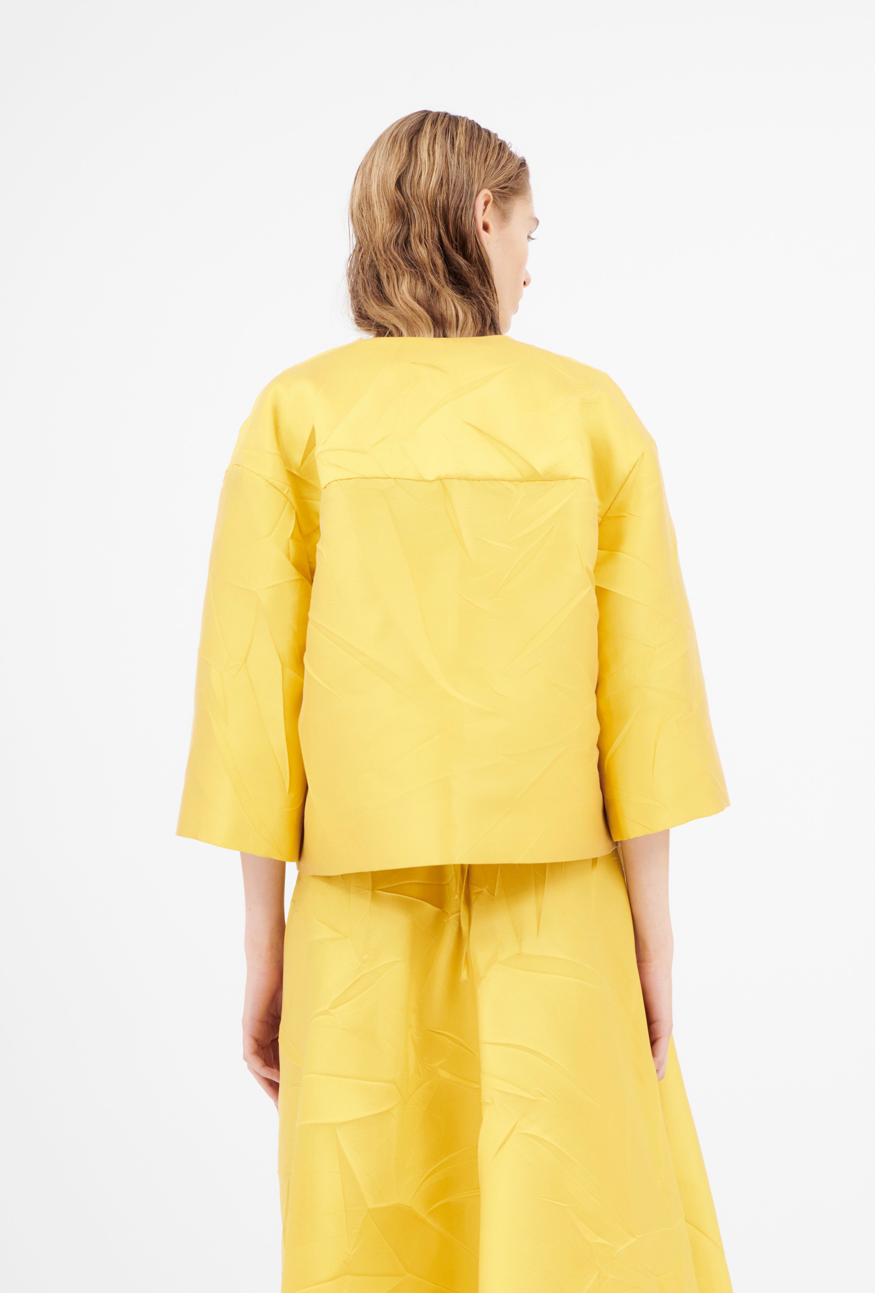 Odeeh-Macro Crinkle Jacquard Jacke, Lemon-Jacken & Mäntel-Black-Deal-Outlet-by-ARCHIVIST