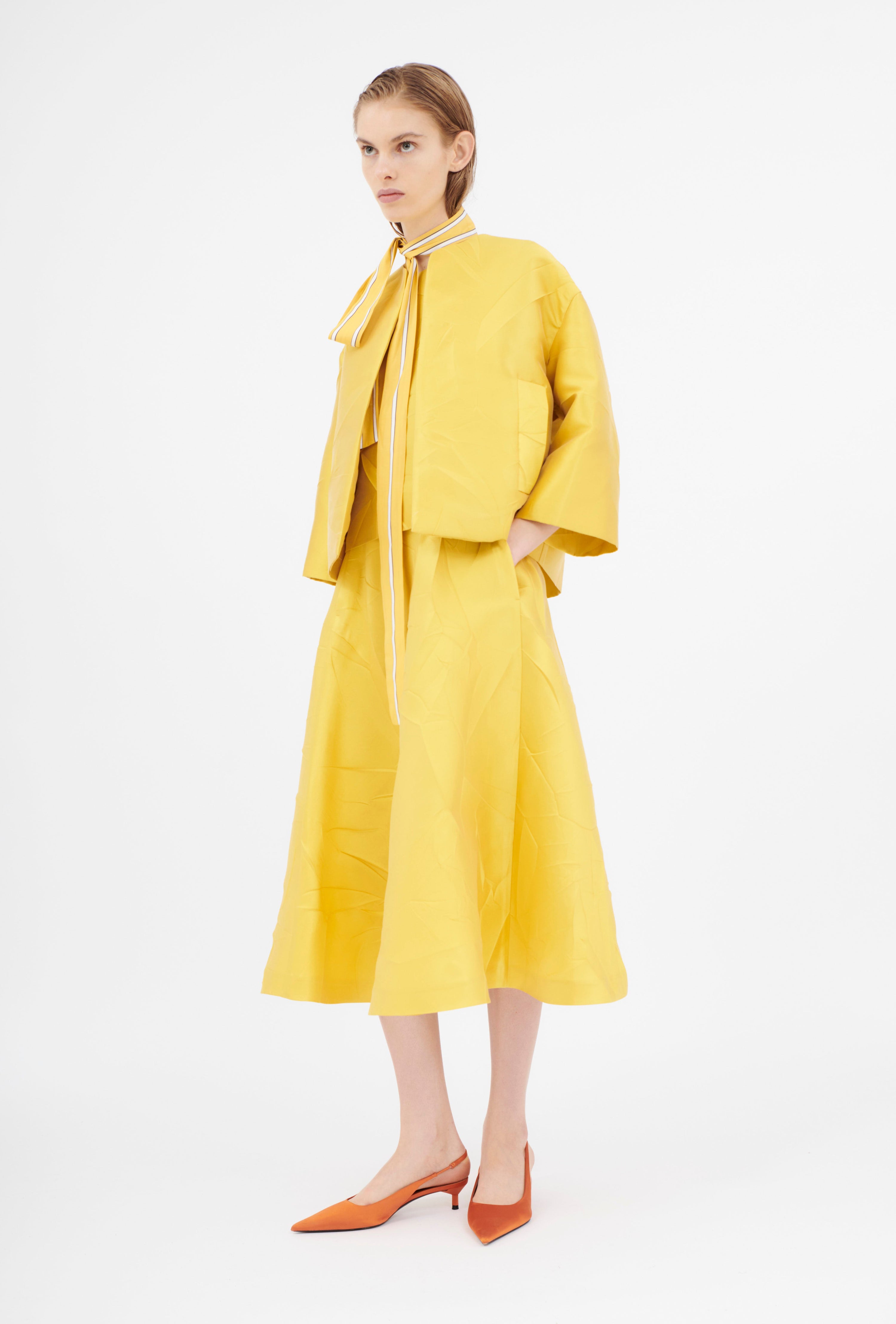 Odeeh-Macro Crinkle Jacquard Jacke, Lemon-Jacken & Mäntel-Black-Deal-Outlet-by-ARCHIVIST