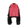 Maison Margiela-OUTLET-SALE-Maison Margiela Faux Fur Trimmed Leather Cape Jacket-ARCHIVIST