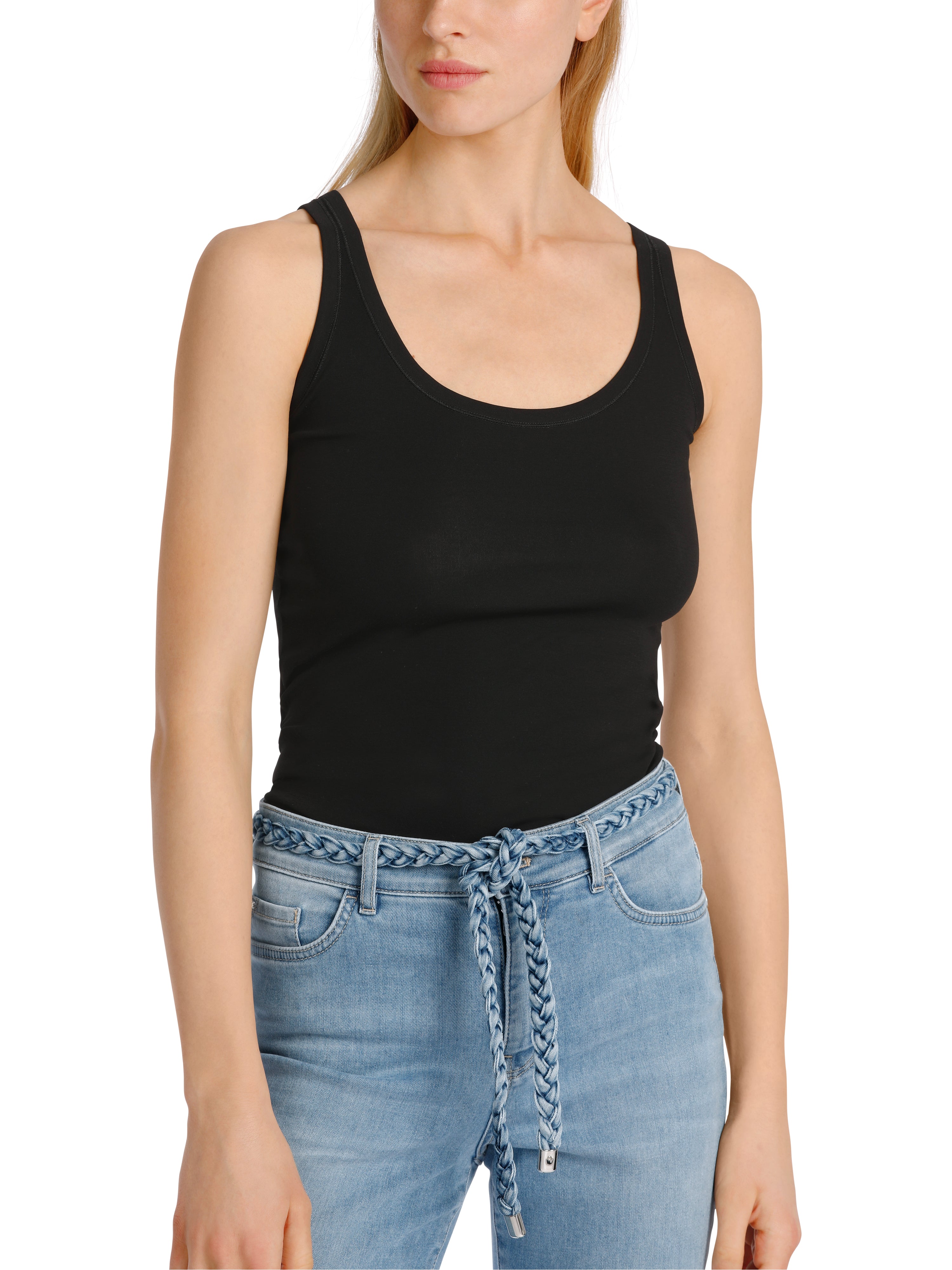 Marc Cain-Leichtes, ärmelloses Top-Shirts-Black-Deal-Outlet-by-ARCHIVIST