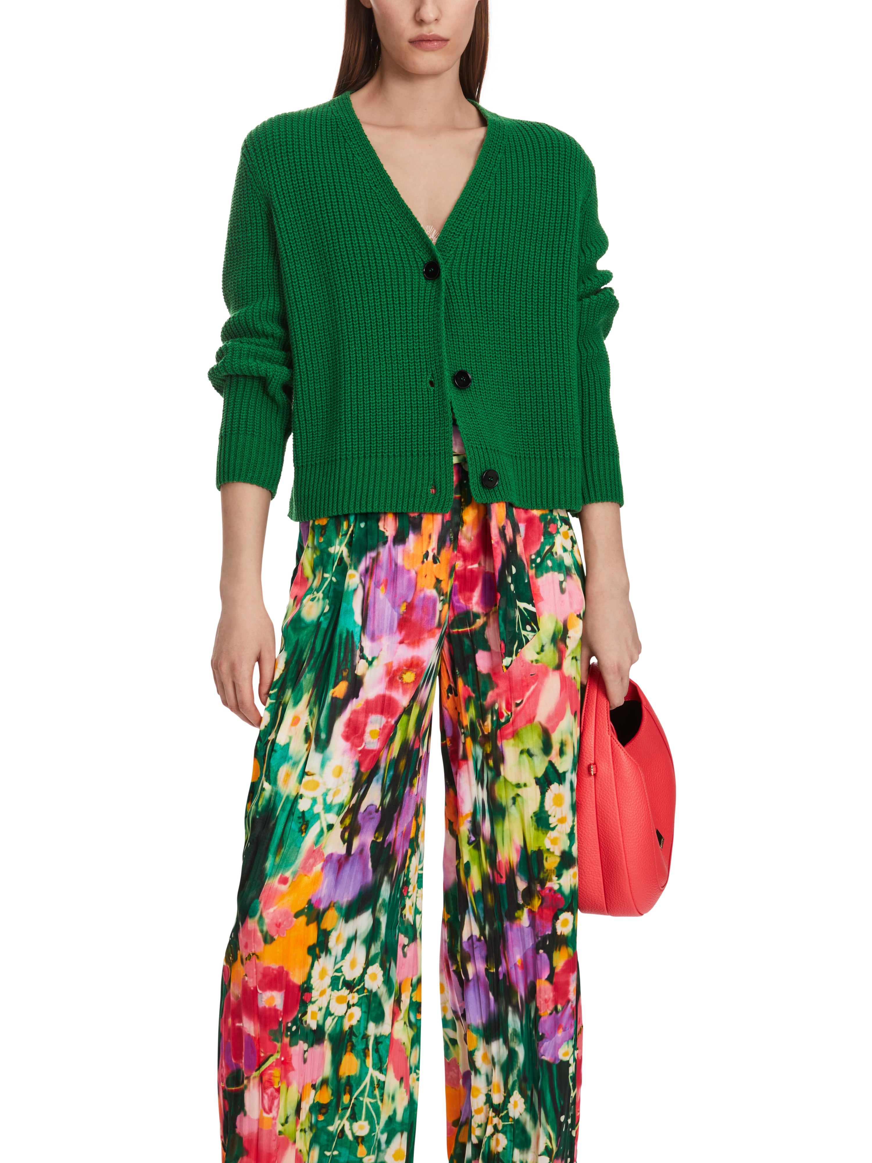 Marc Cain-Rippen-Cardigan in Deutschland gestrickt-Strick & Pullover-Black-Deal-Outlet-by-ARCHIVIST