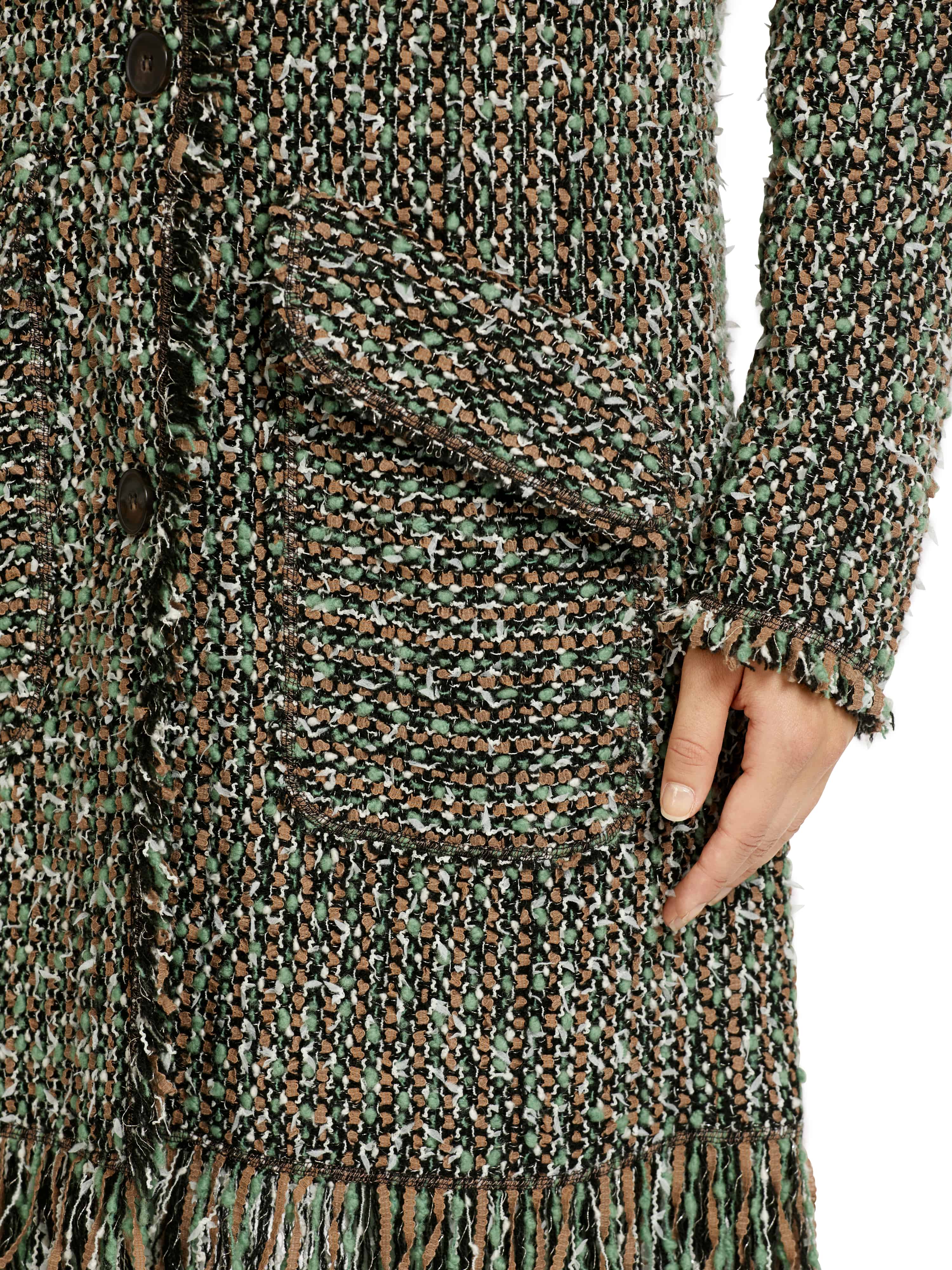 Marc Cain-Cardigan mit Fransen Knitted in Germany-ARCHIVIST