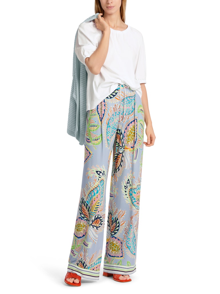 Baumwoll-T-Shirt im Materialmix