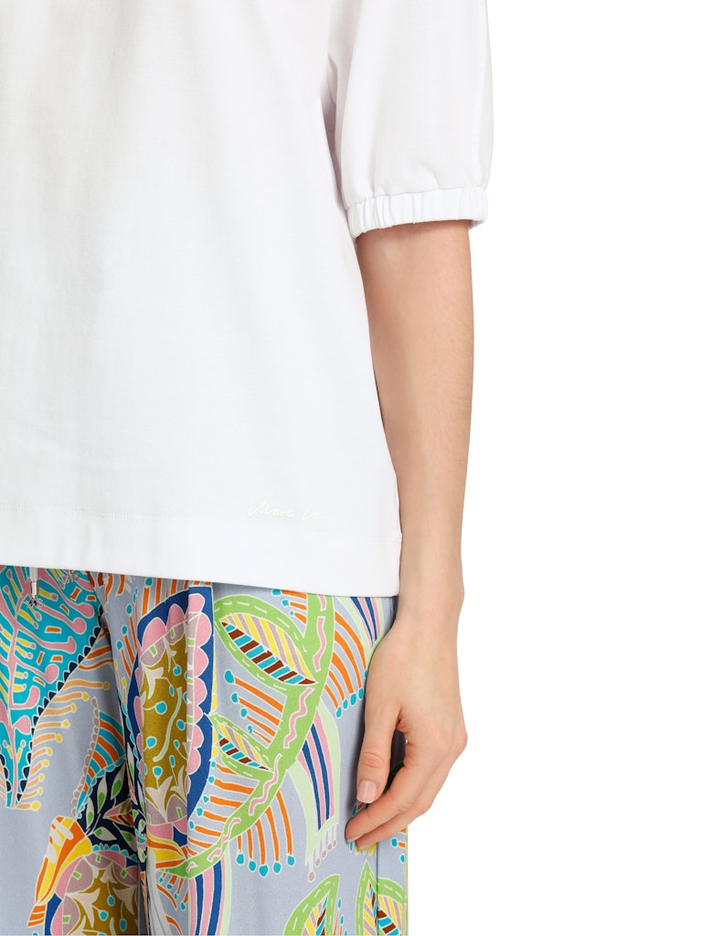 Baumwoll-T-Shirt im Materialmix