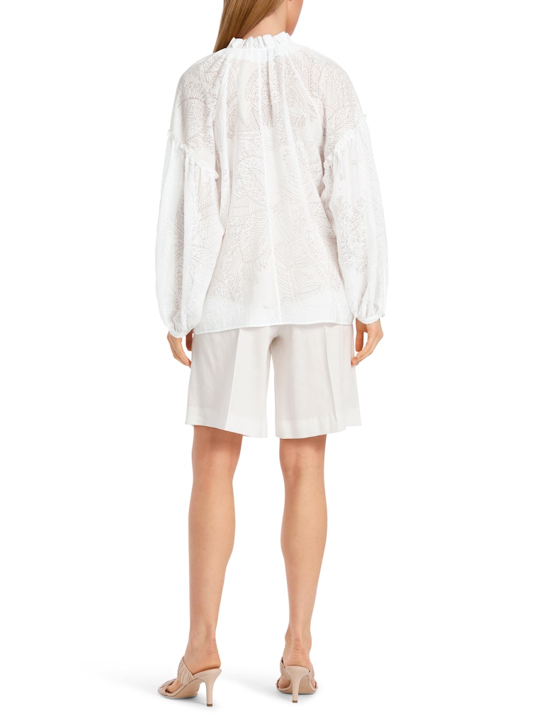 Viscose blouse in a transparent/opaque design